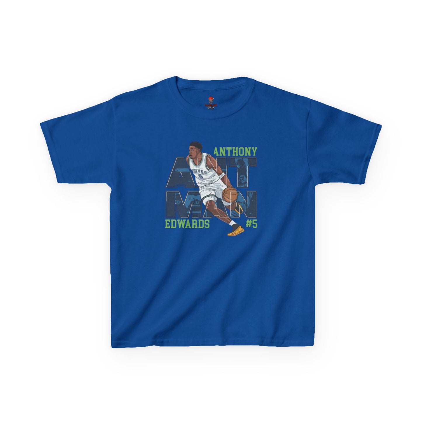 Kids Basketball Fan Tee, Kids Sport Shirt, Anthony Edwards #5 Jersey, Basketball Clothing, Personalized Kids Apparel