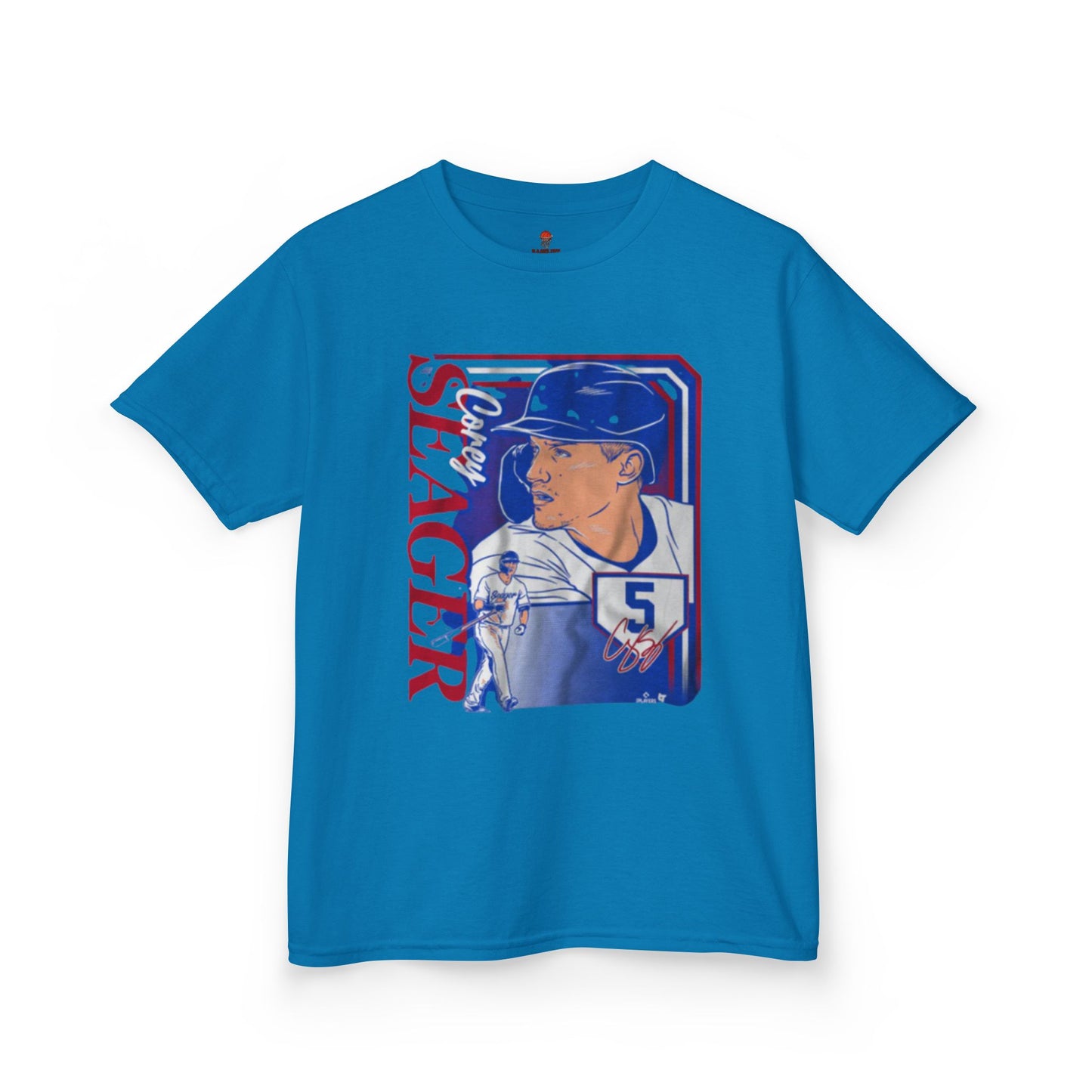 Kids Baseball Seager Graphic Tee, Fun Summer Shirt, Sports Fan Gift, Boys Girls Casual Wear, Birthday Party Outfit, Spring/Summer Style