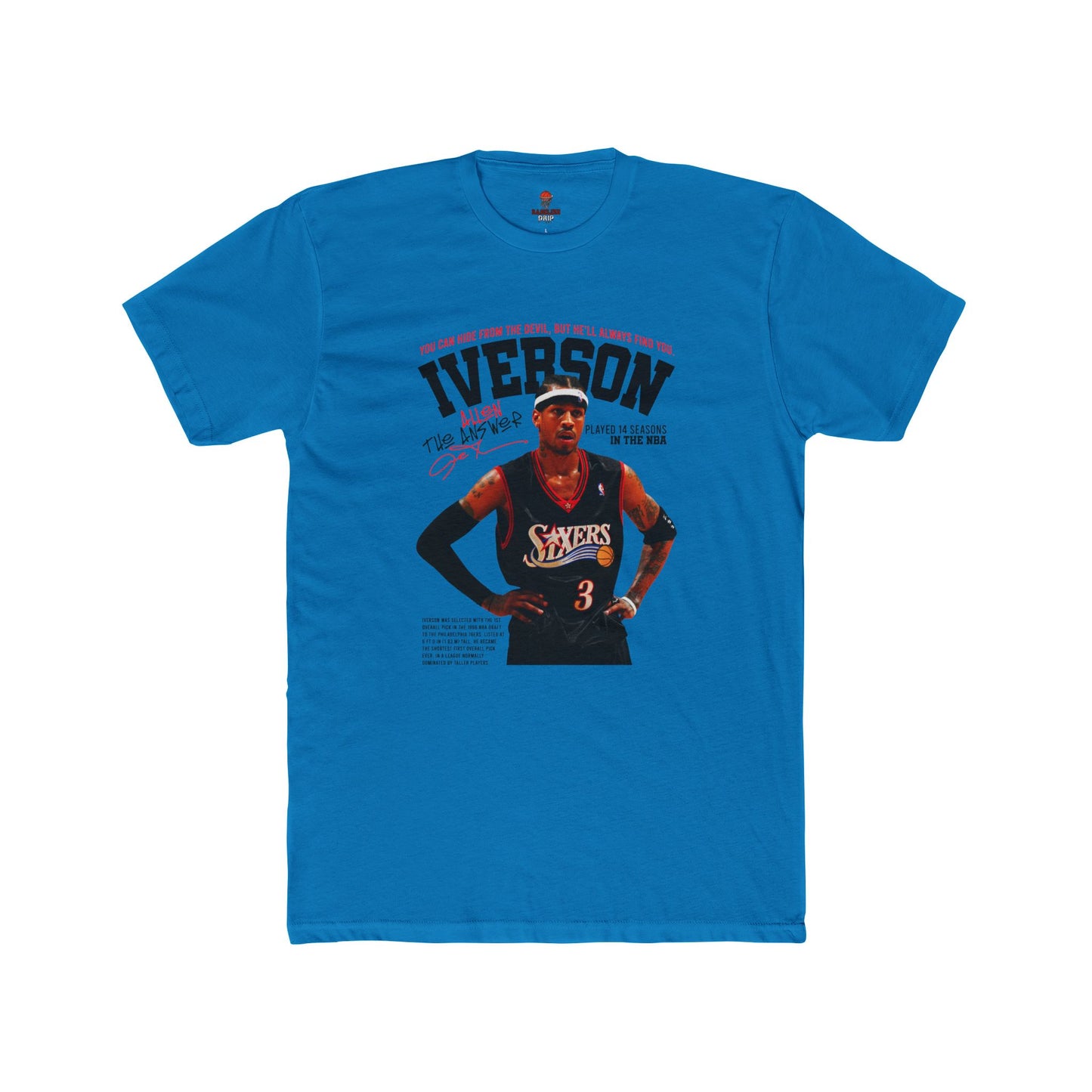 Adult Allen Iverson Unisex Cotton Crew Tee, Basketball Fan Gift, Sports Apparel, Casual Wear, Unisex T-Shirt
