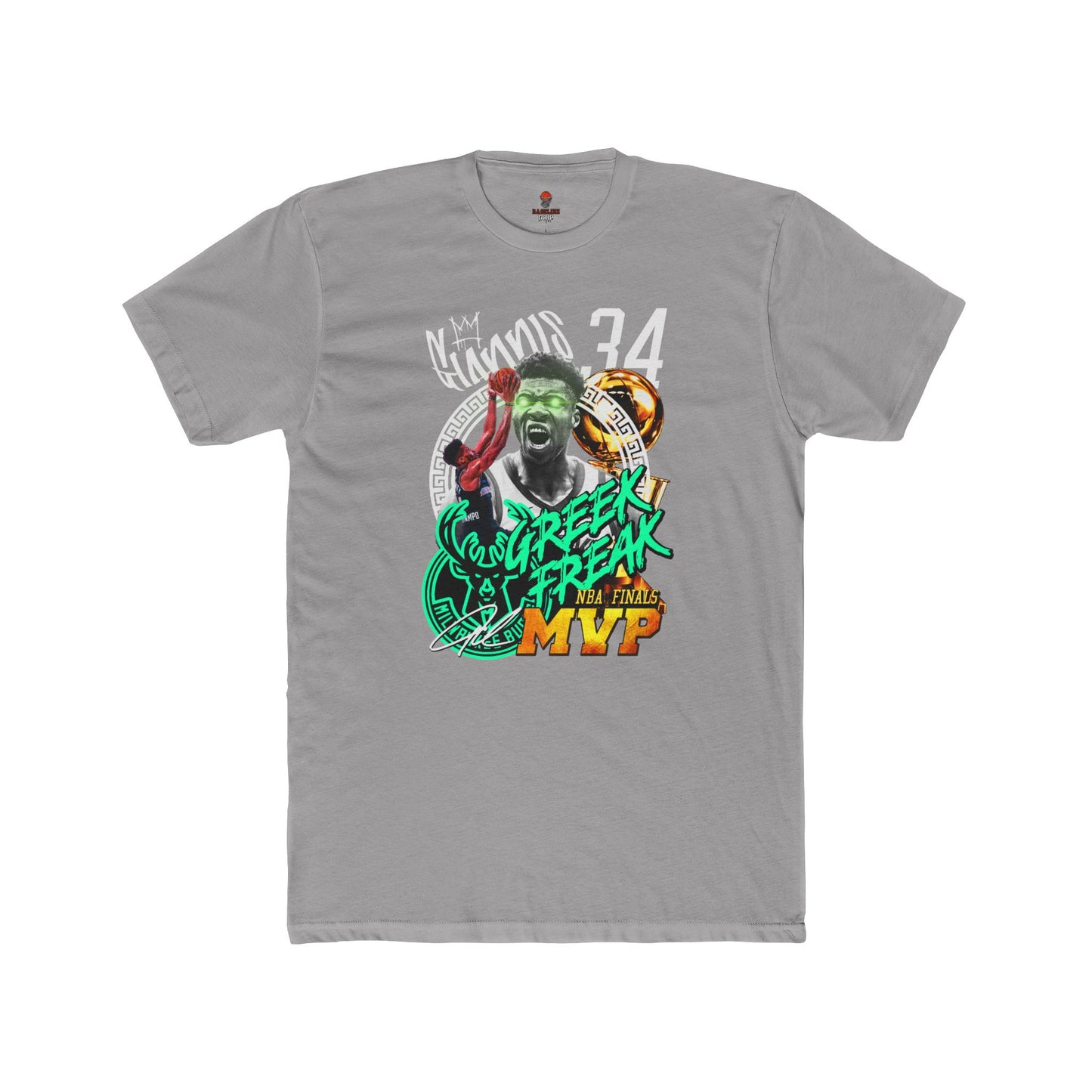 Adult Unisex Cotton Crew Tee - Greek Freak MVP Tee, Basketball Fan Shirt, Gift for Sports Lovers, Unique Graphic Tee