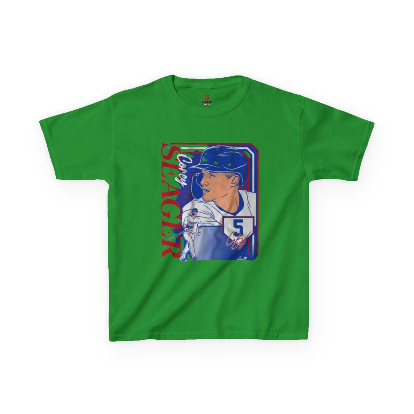 Kids Baseball Seager Graphic Tee, Fun Summer Shirt, Sports Fan Gift, Boys Girls Casual Wear, Birthday Party Outfit, Spring/Summer Style