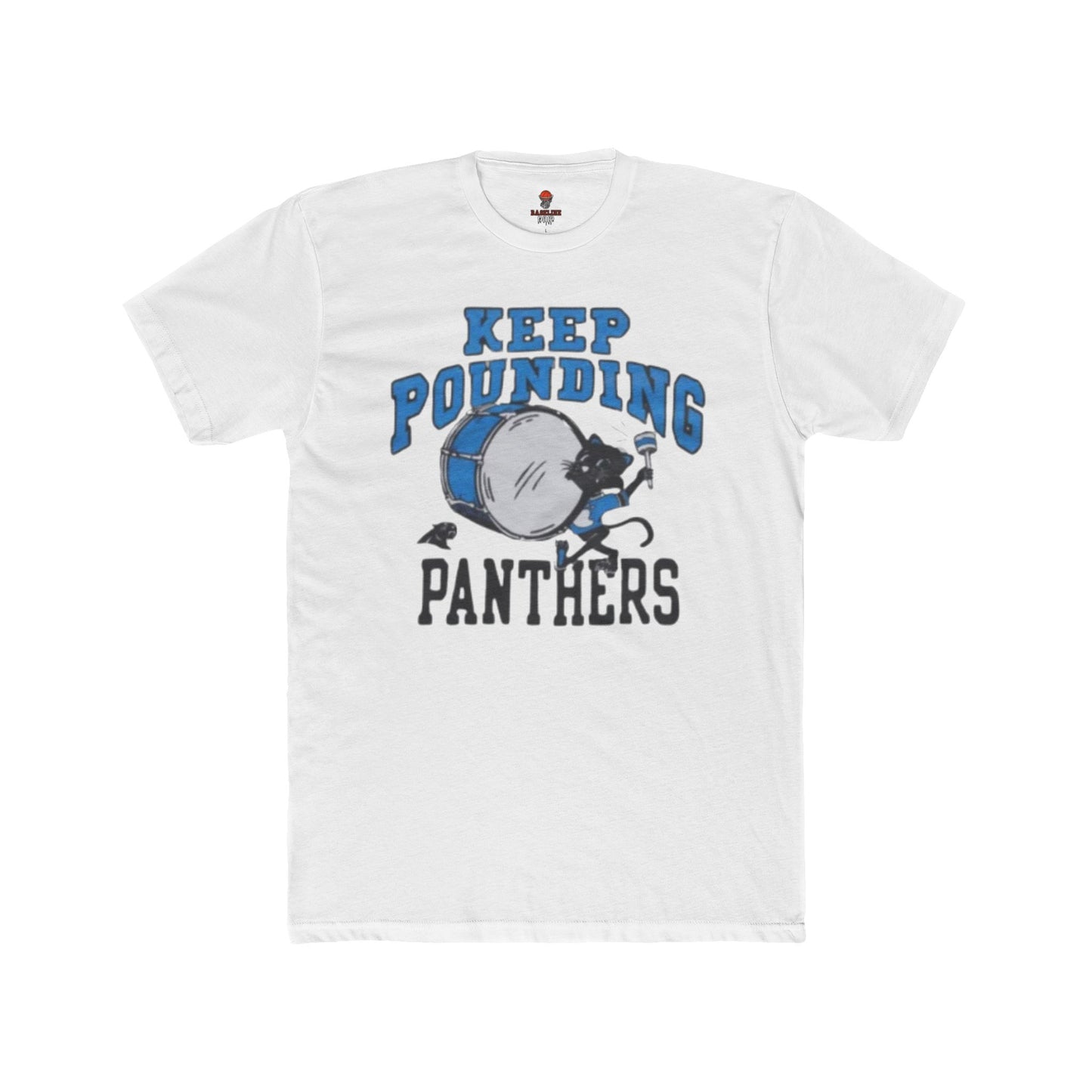 Adult Unisex Cotton Crew Tee with 'Keep Pounding Panthers' – Casual Wear, Gift for Sports Fans, Game Day Shirt, Summer Style, Team Spirit Apparel