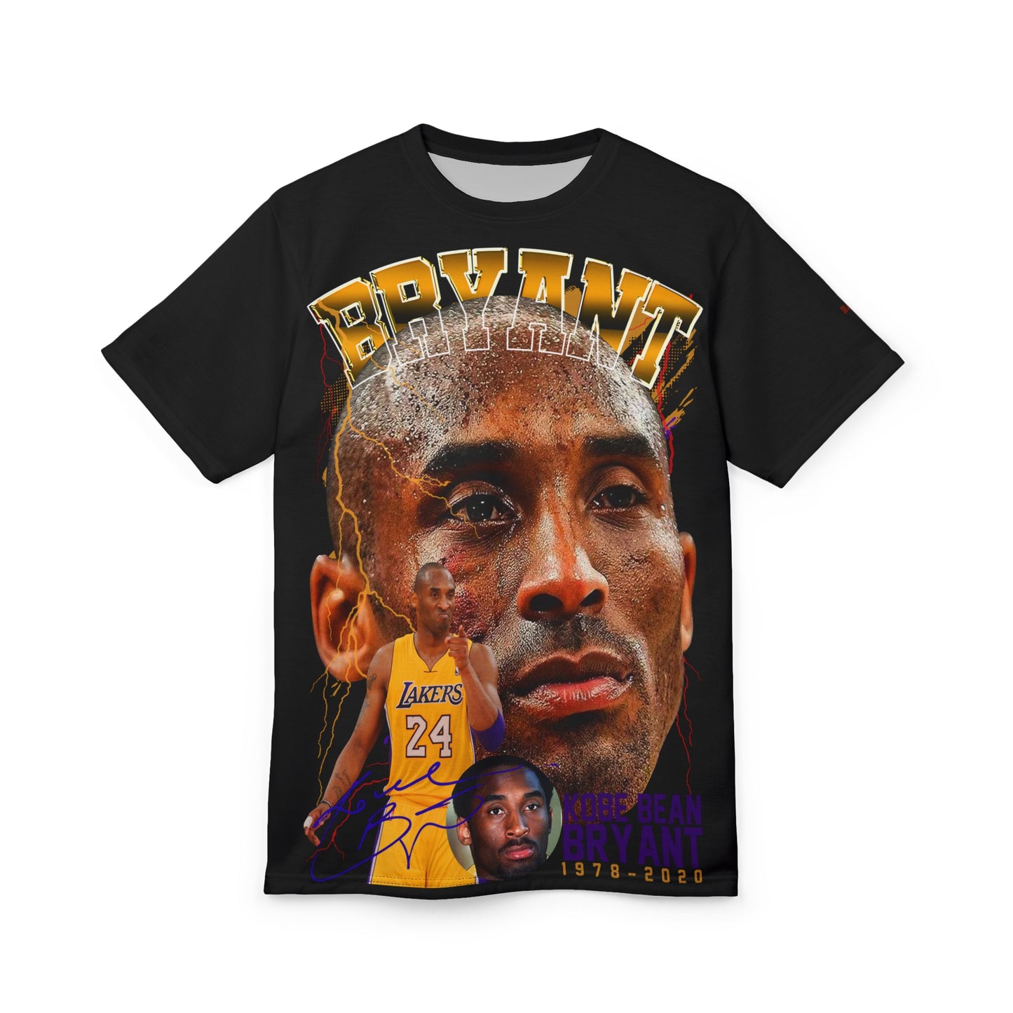 Adult Kobe Big Face Tribute Unisex Tee, Sports Fan Apparel, Basketball Lover Gift, Memorial Merchandise, Graphic Tee