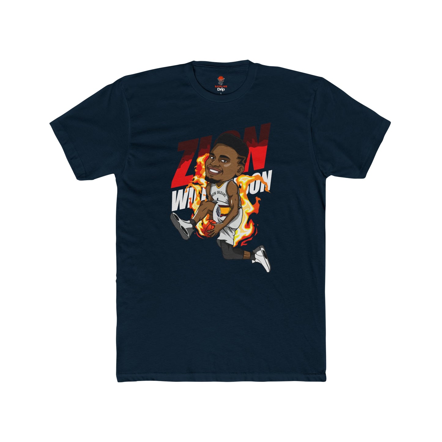 Adult Zion Will Unisex Cotton Crew Tee - Perfect for Basketball Fans