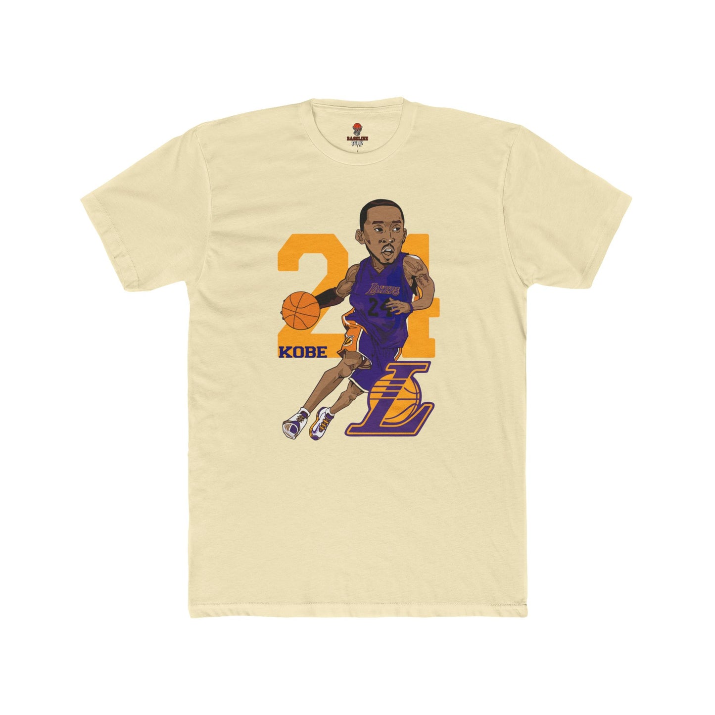 Adult Kobe Bryant Unisex Cotton Crew Tee, Basketball Fan Shirt, Retro Graphic Tee