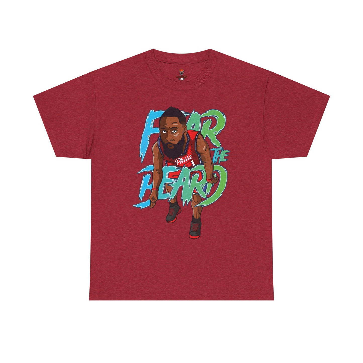 Adult Fear The Beard Harden Unisex Heavy Cotton Tee - Basketball Inspired Apparel