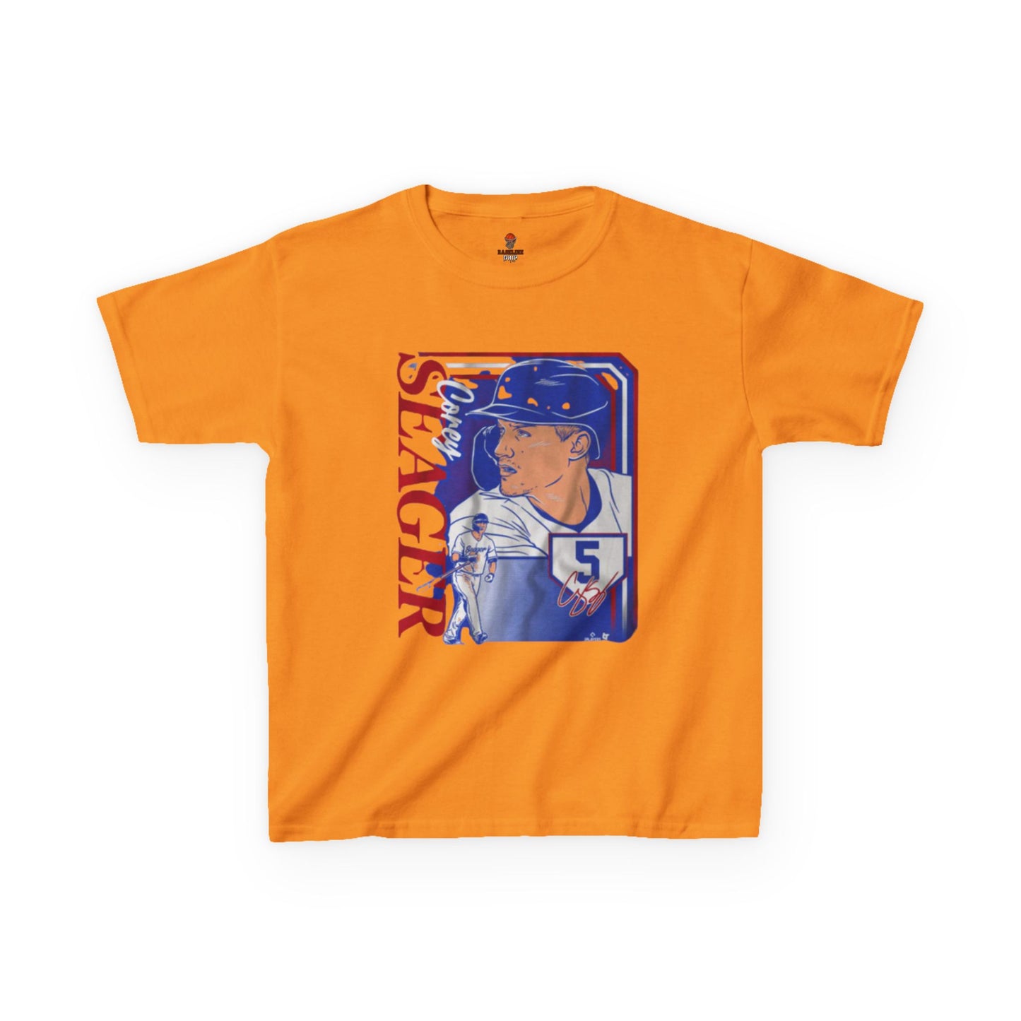 Kids Baseball Seager Graphic Tee, Fun Summer Shirt, Sports Fan Gift, Boys Girls Casual Wear, Birthday Party Outfit, Spring/Summer Style