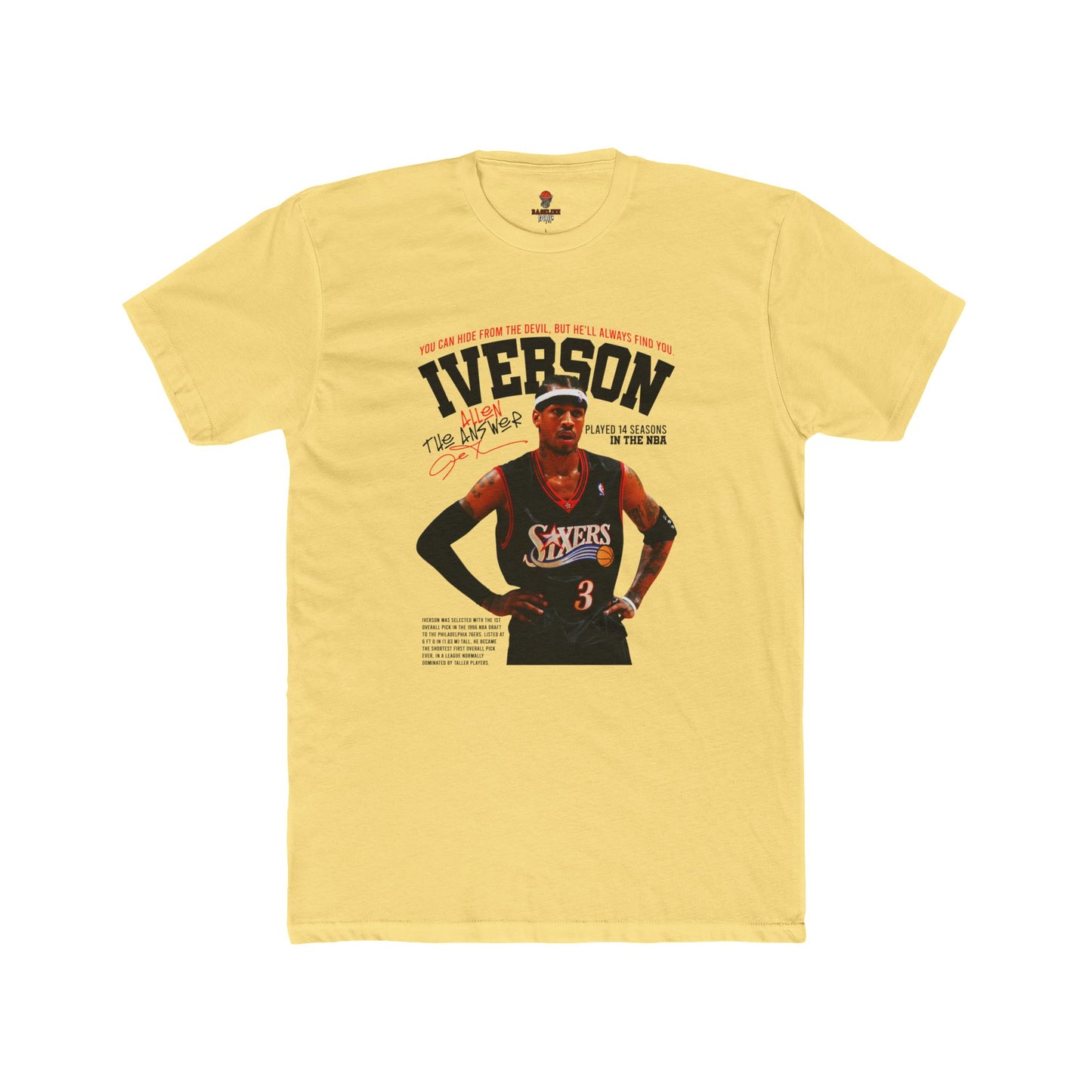 Adult Allen Iverson Unisex Cotton Crew Tee, Basketball Fan Gift, Sports Apparel, Casual Wear, Unisex T-Shirt