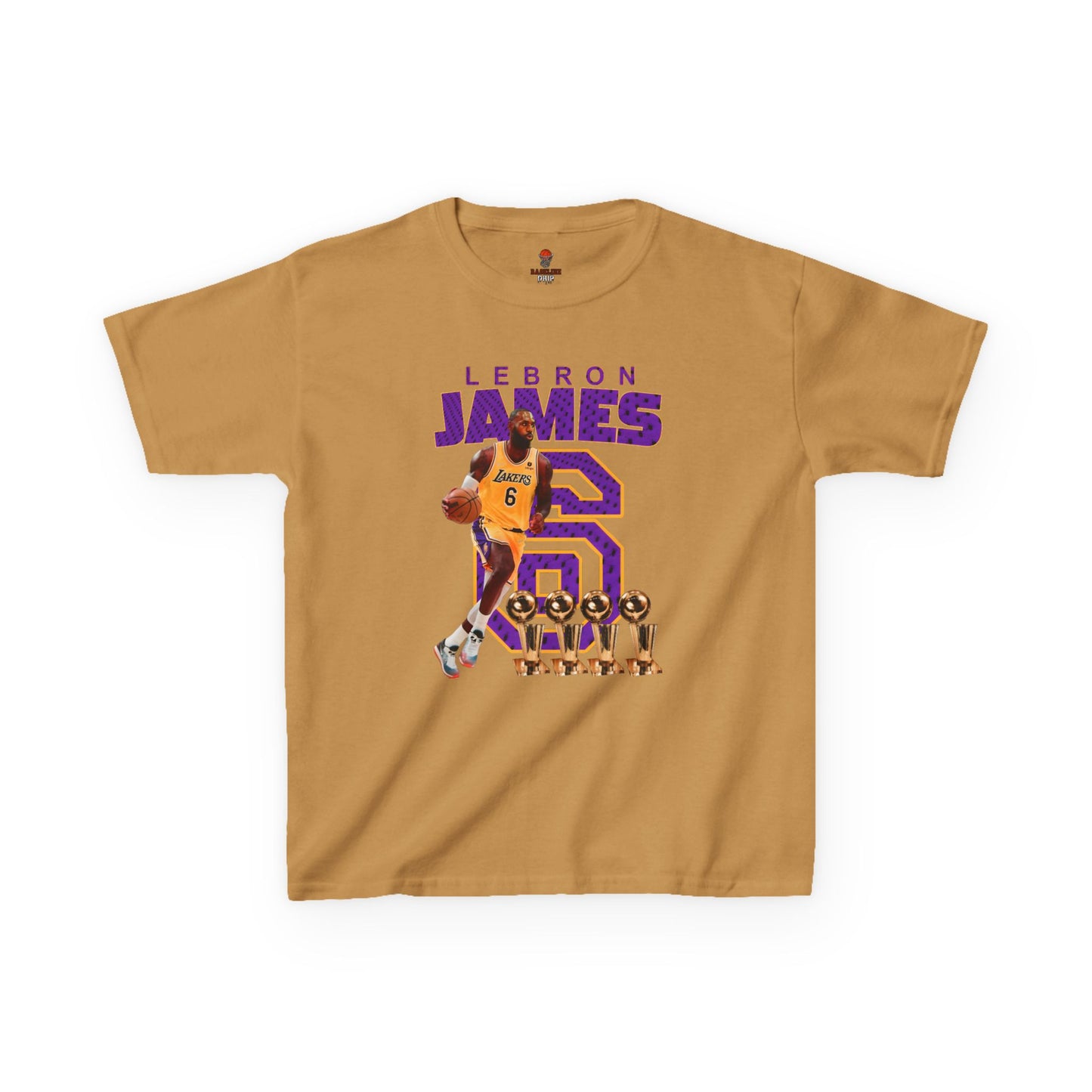 Kids LeBron James Basketball Tee - Youth Heavy Cotton Shirt for Sports Fans