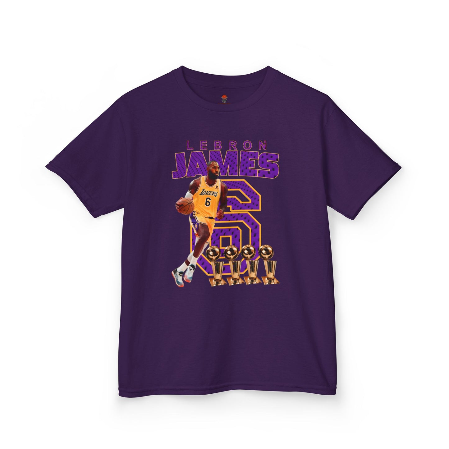 Kids LeBron James Basketball Tee - Youth Heavy Cotton Shirt for Sports Fans
