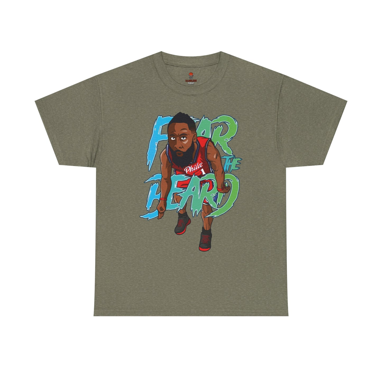 Adult Fear The Beard Harden Unisex Heavy Cotton Tee - Basketball Inspired Apparel