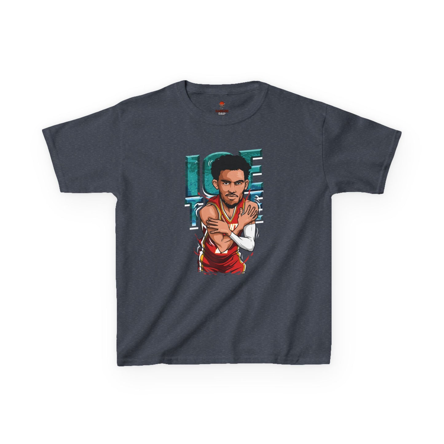 Kids Basketball Tee - Ice Time Unisex Cotton Crew