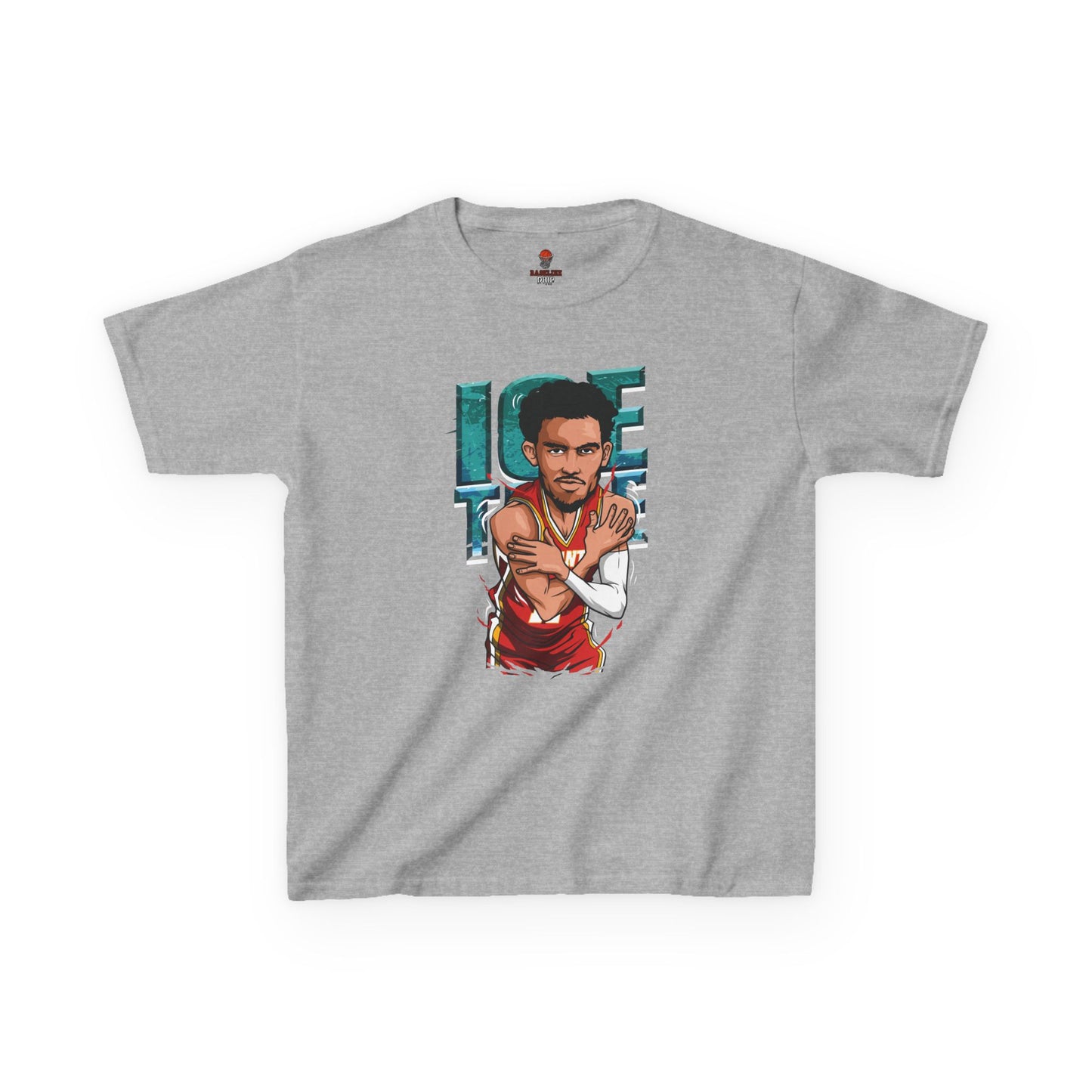 Kids Basketball Tee - Ice Time Unisex Cotton Crew