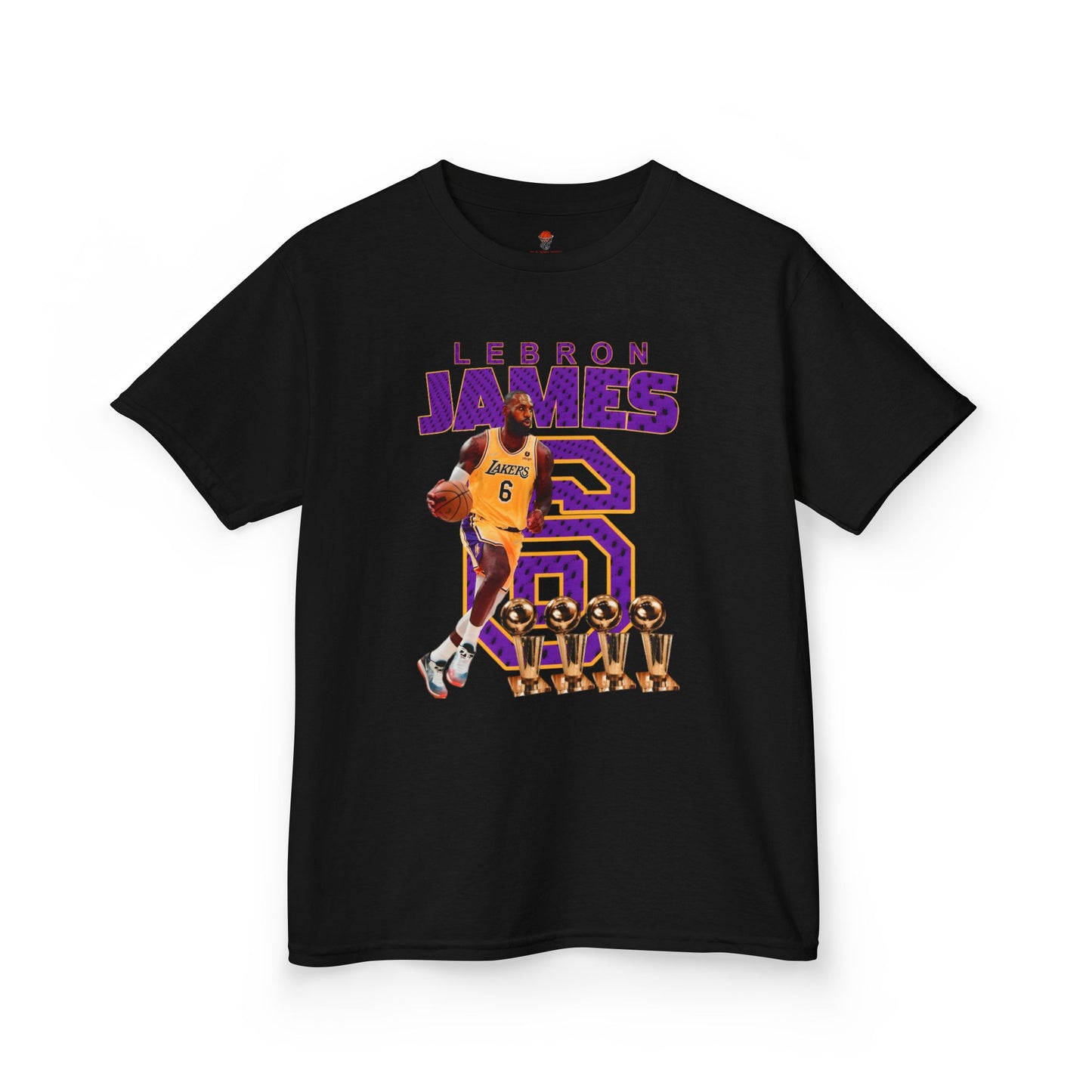 Kids LeBron James Basketball Tee - Youth Heavy Cotton Shirt for Sports Fans