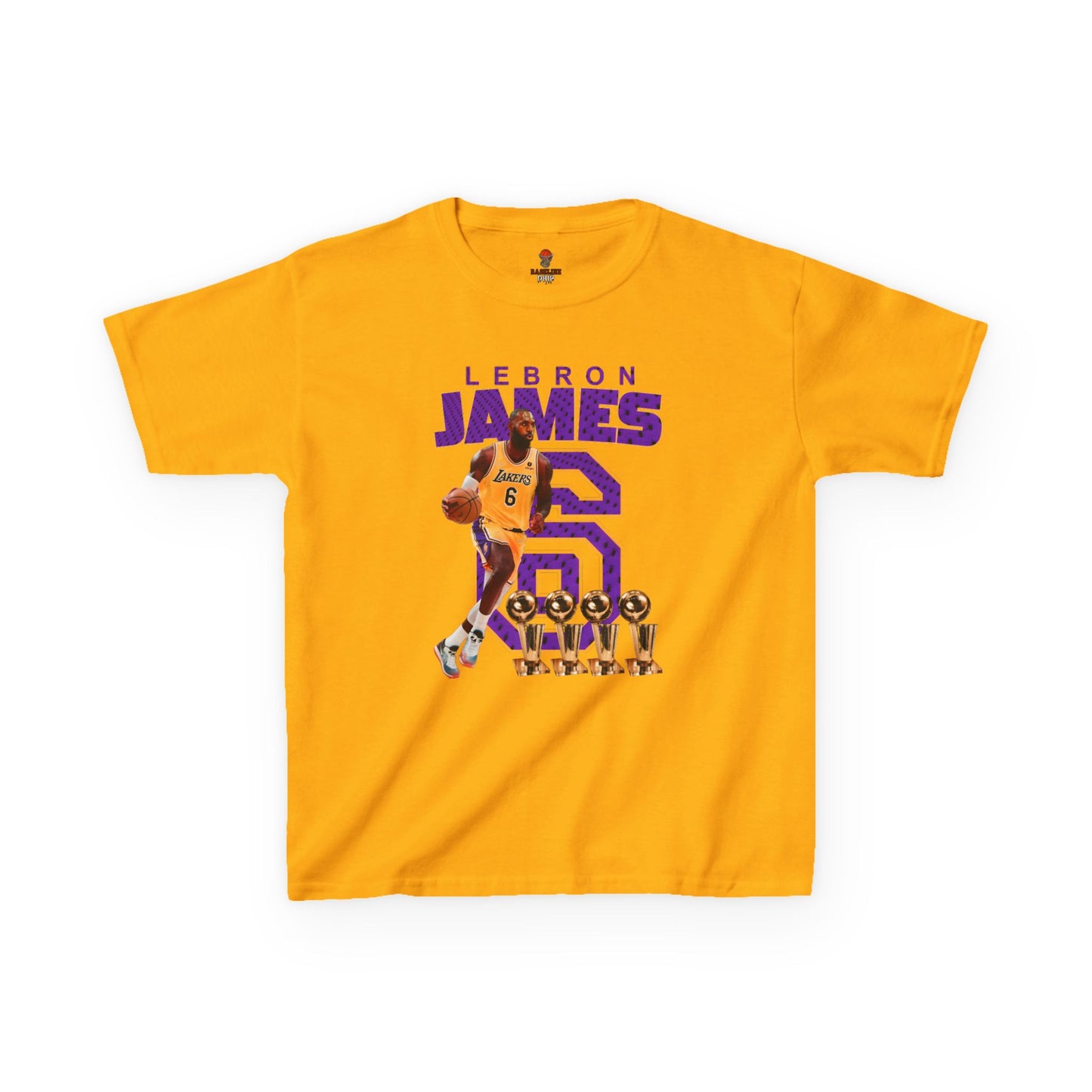 Kids LeBron James Basketball Tee - Youth Heavy Cotton Shirt for Sports Fans