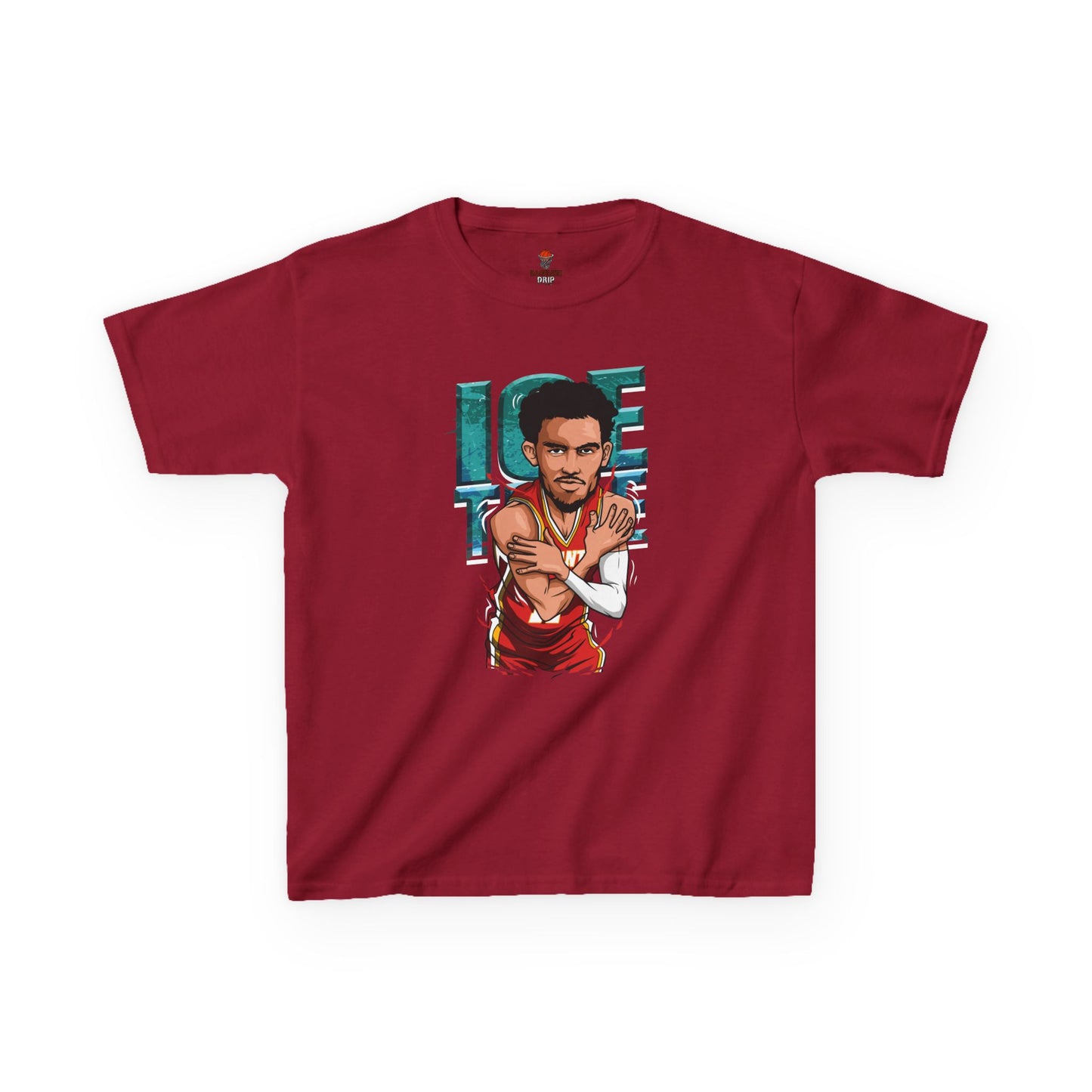 Kids Basketball Tee - Ice Time Unisex Cotton Crew