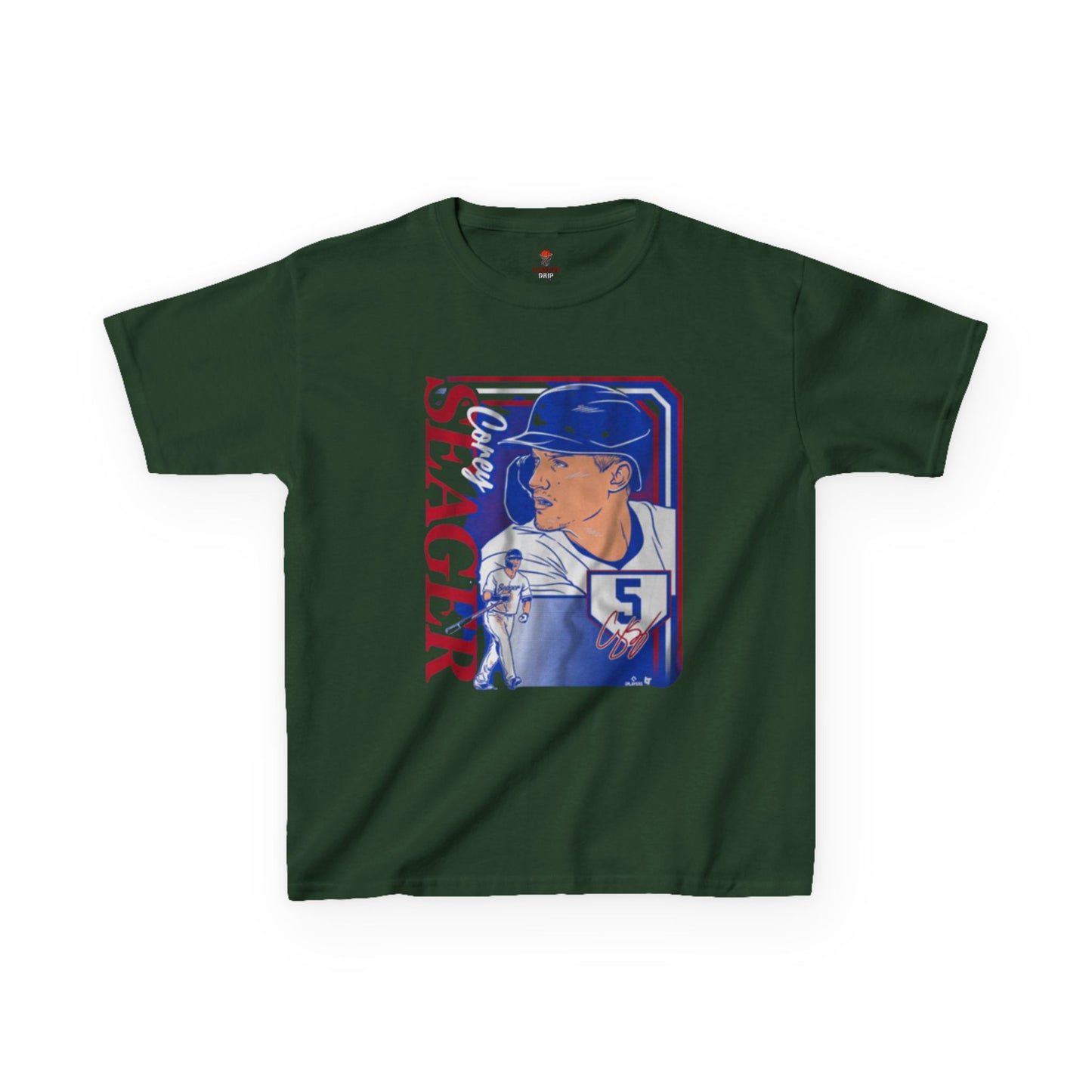 Kids Baseball Seager Graphic Tee, Fun Summer Shirt, Sports Fan Gift, Boys Girls Casual Wear, Birthday Party Outfit, Spring/Summer Style