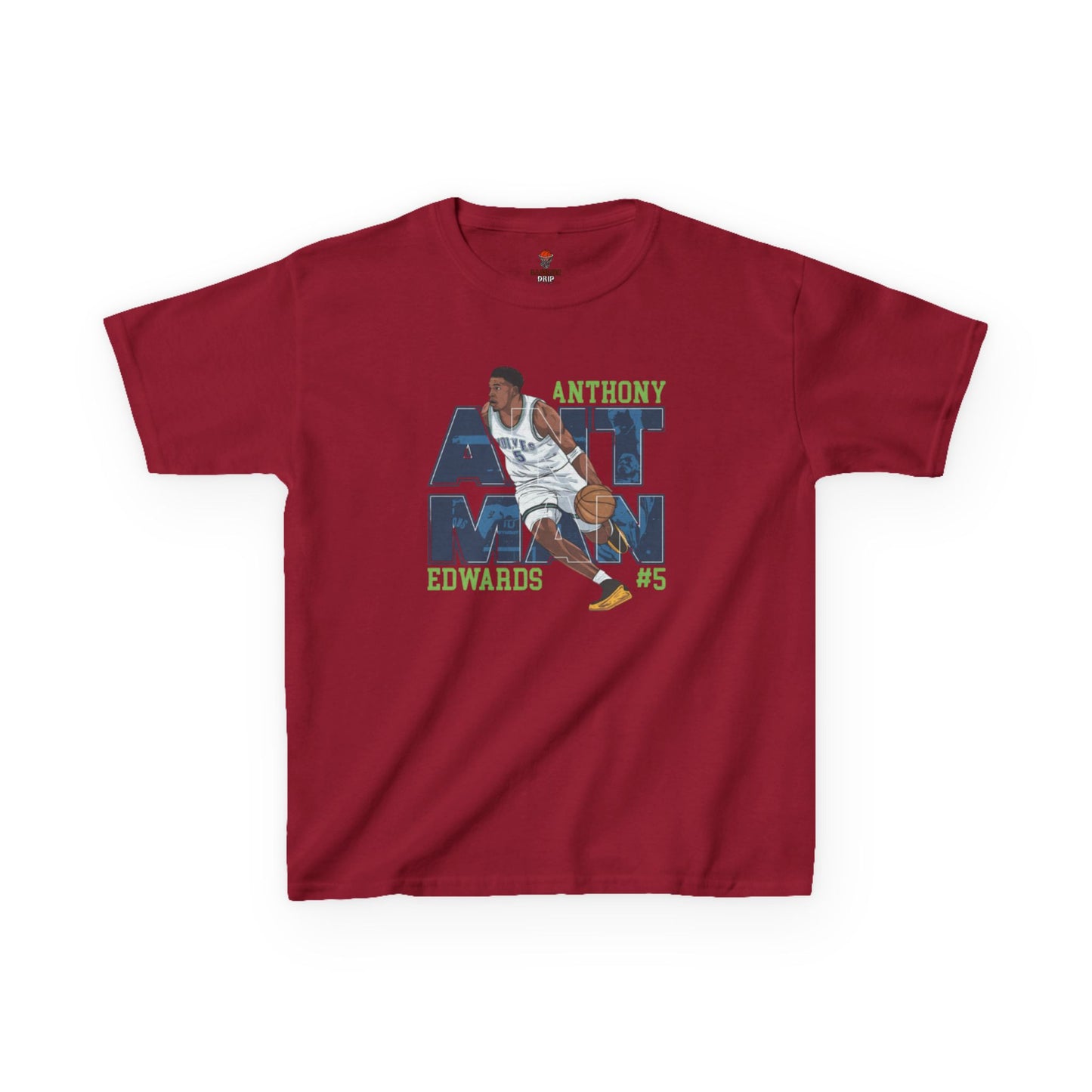Kids Basketball Fan Tee, Kids Sport Shirt, Anthony Edwards #5 Jersey, Basketball Clothing, Personalized Kids Apparel