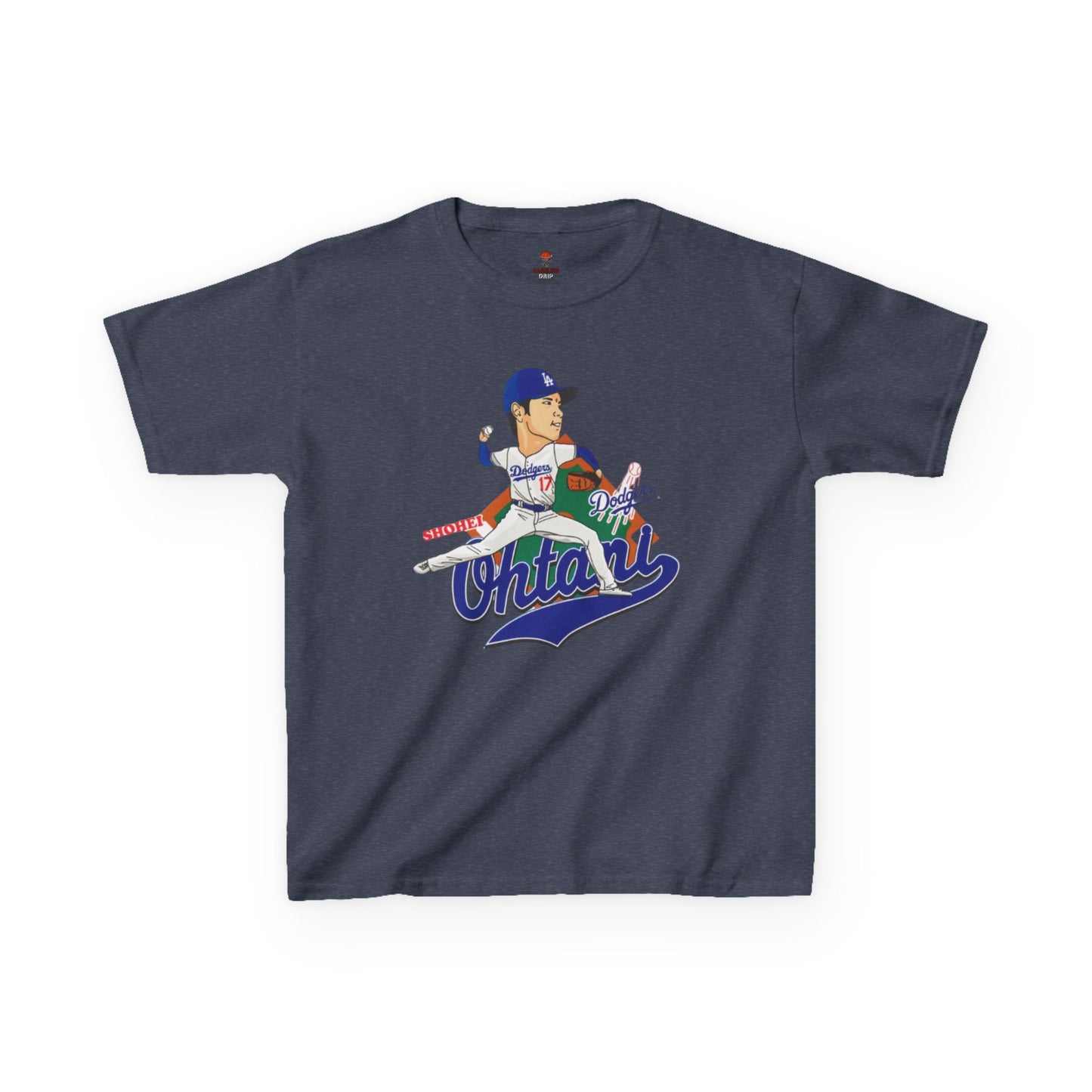 Kids Baseball Ohtani Tee, Youth Sports Shirt, Childrens Team Apparel, Baseball Fan Gift, Activewear for Boys and Girls
