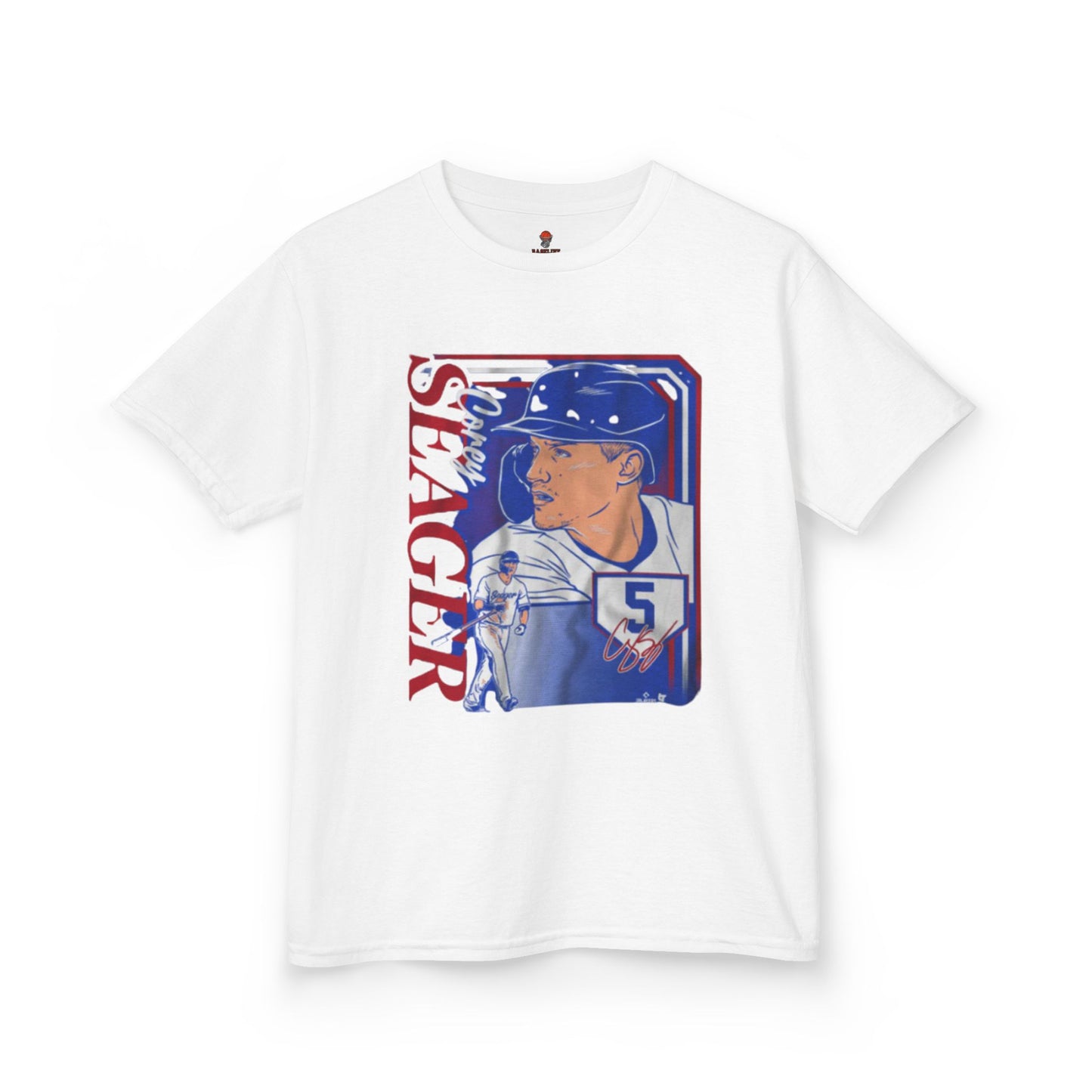 Kids Baseball Seager Graphic Tee, Fun Summer Shirt, Sports Fan Gift, Boys Girls Casual Wear, Birthday Party Outfit, Spring/Summer Style