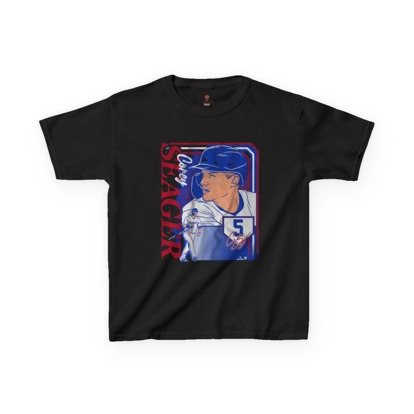 Kids Baseball Seager Graphic Tee, Fun Summer Shirt, Sports Fan Gift, Boys Girls Casual Wear, Birthday Party Outfit, Spring/Summer Style