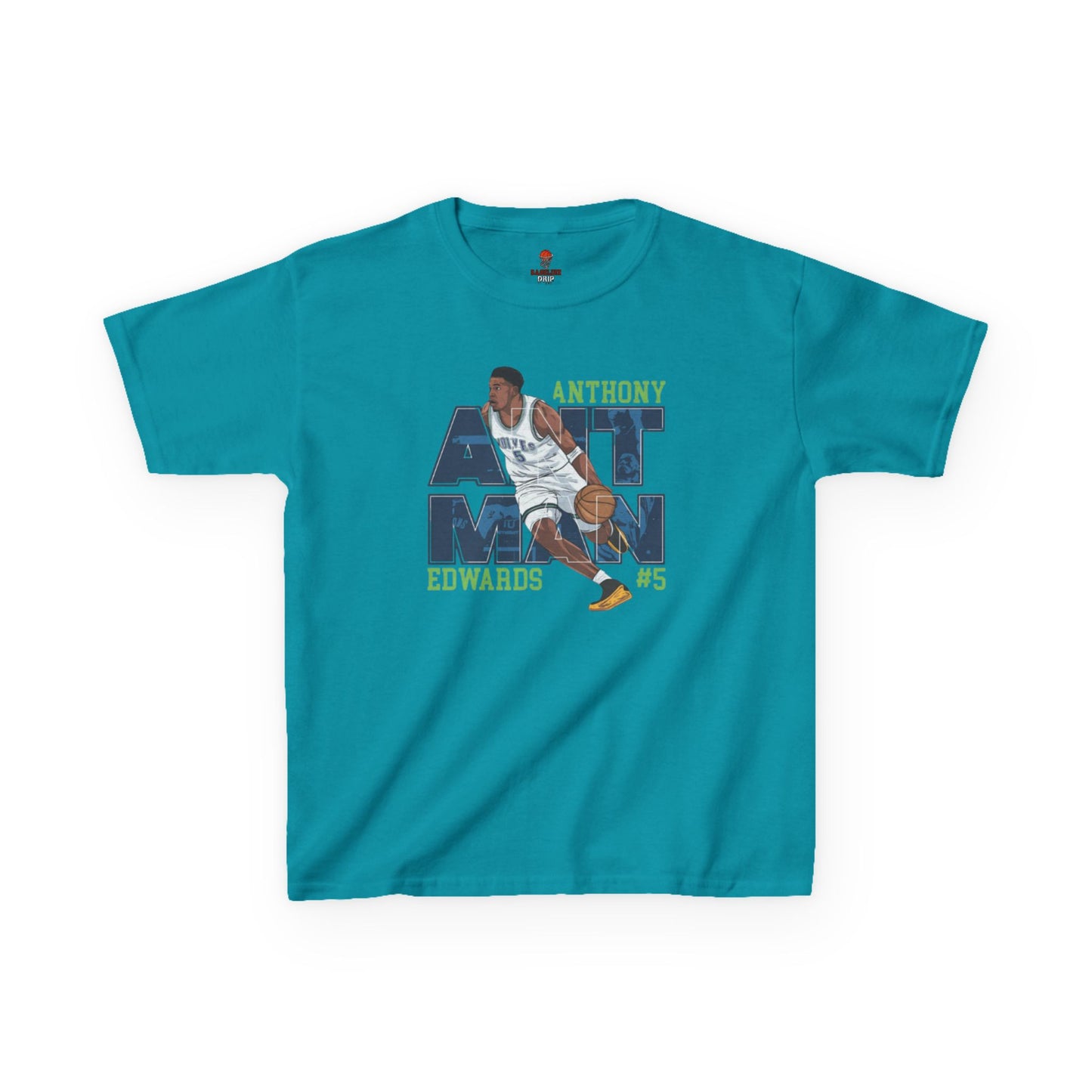 Kids Basketball Fan Tee, Kids Sport Shirt, Anthony Edwards #5 Jersey, Basketball Clothing, Personalized Kids Apparel