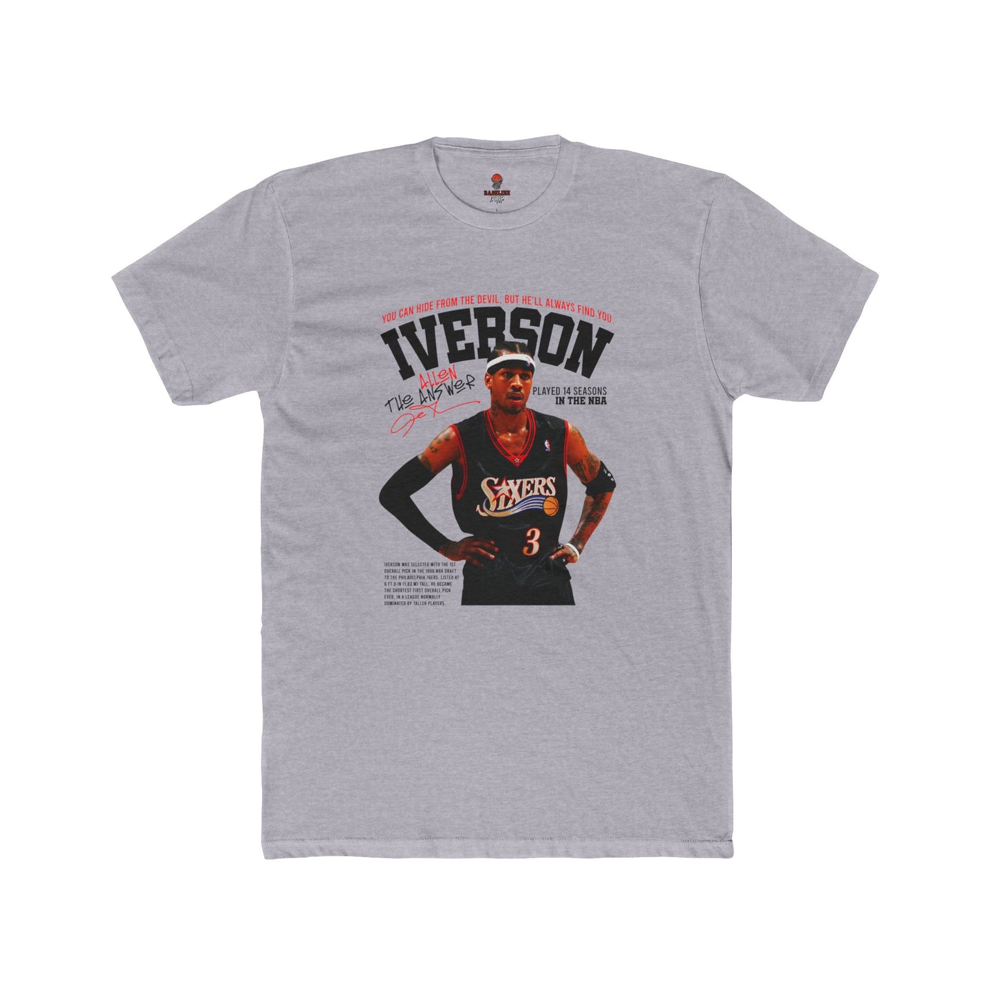 Adult Allen Iverson Unisex Cotton Crew Tee, Basketball Fan Gift, Sports Apparel, Casual Wear, Unisex T-Shirt