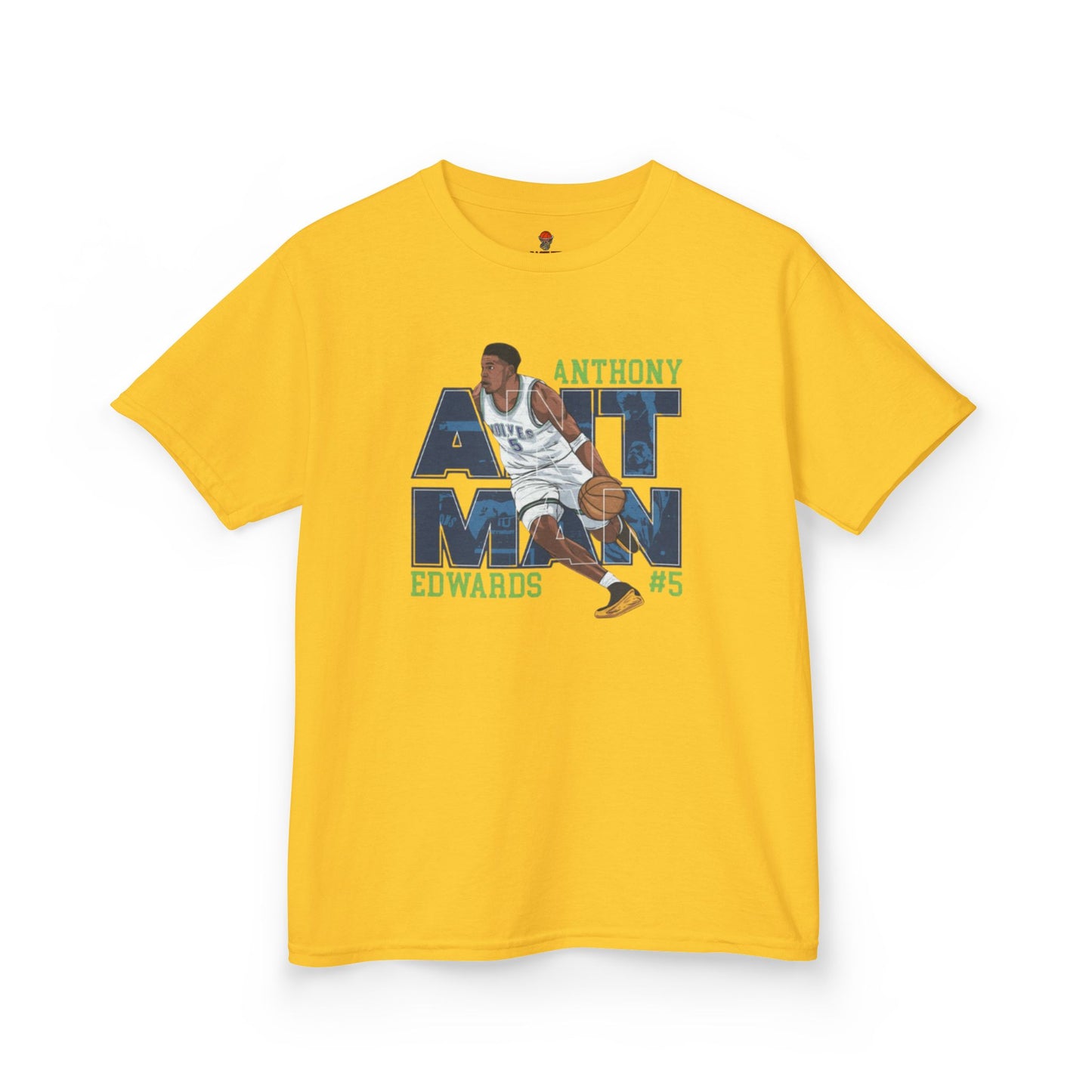 Kids Basketball Fan Tee, Kids Sport Shirt, Anthony Edwards #5 Jersey, Basketball Clothing, Personalized Kids Apparel