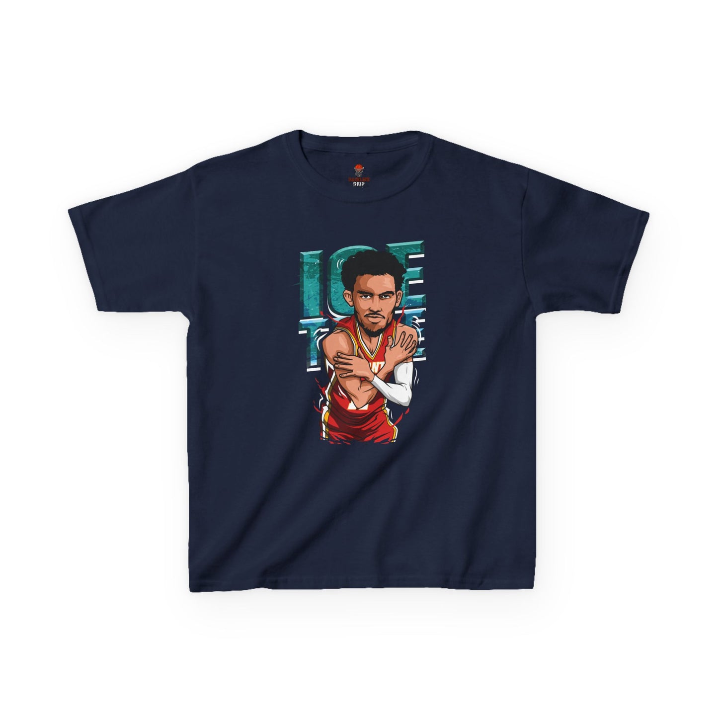 Kids Basketball Tee - Ice Time Unisex Cotton Crew