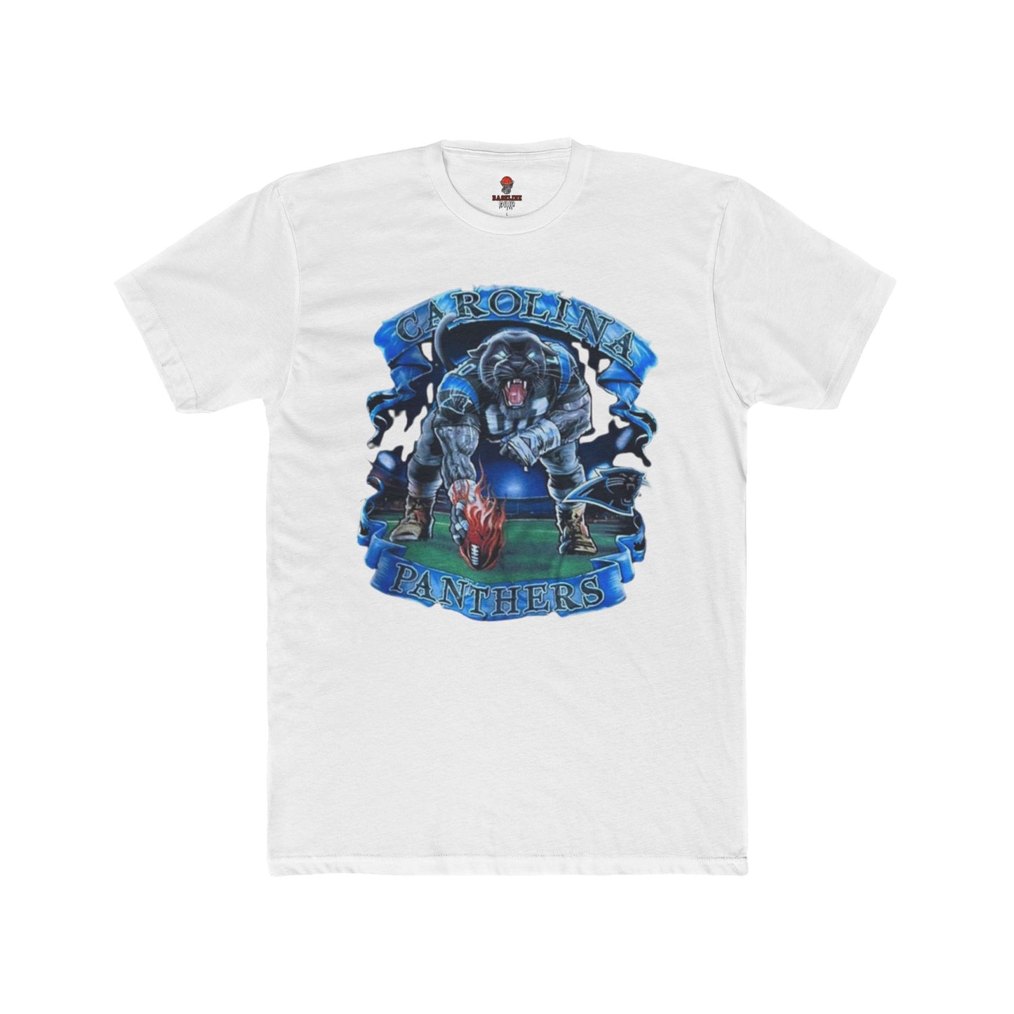 Adult Unisex Cotton Crew Tee with Panther Design, Casual Shirt, Gift for Sports Fans, Graphic Tee, Everyday Wear, Team Apparel