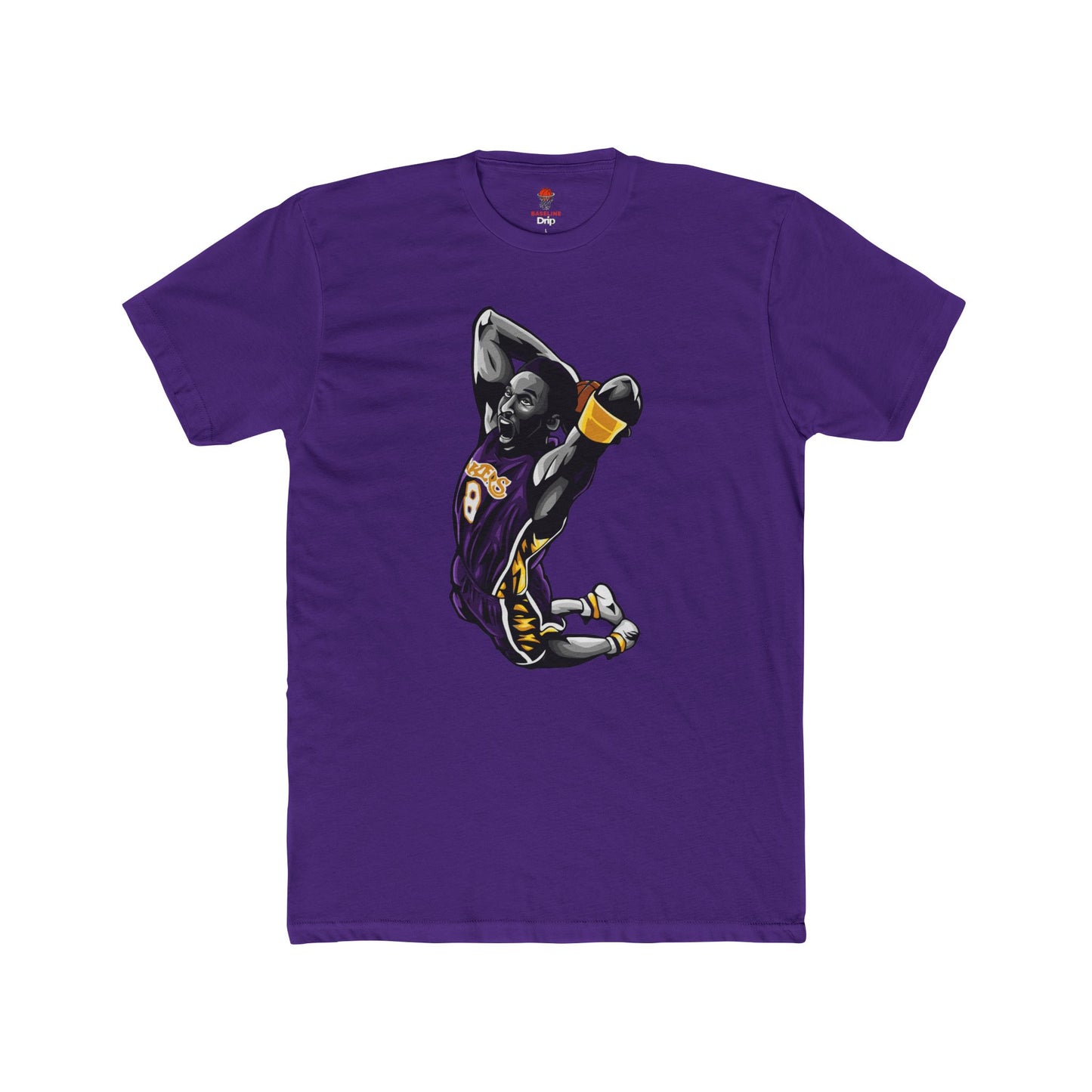 Adult Kobe Bean Unisex Cotton Crew Tee - Perfect for Basketball Fans