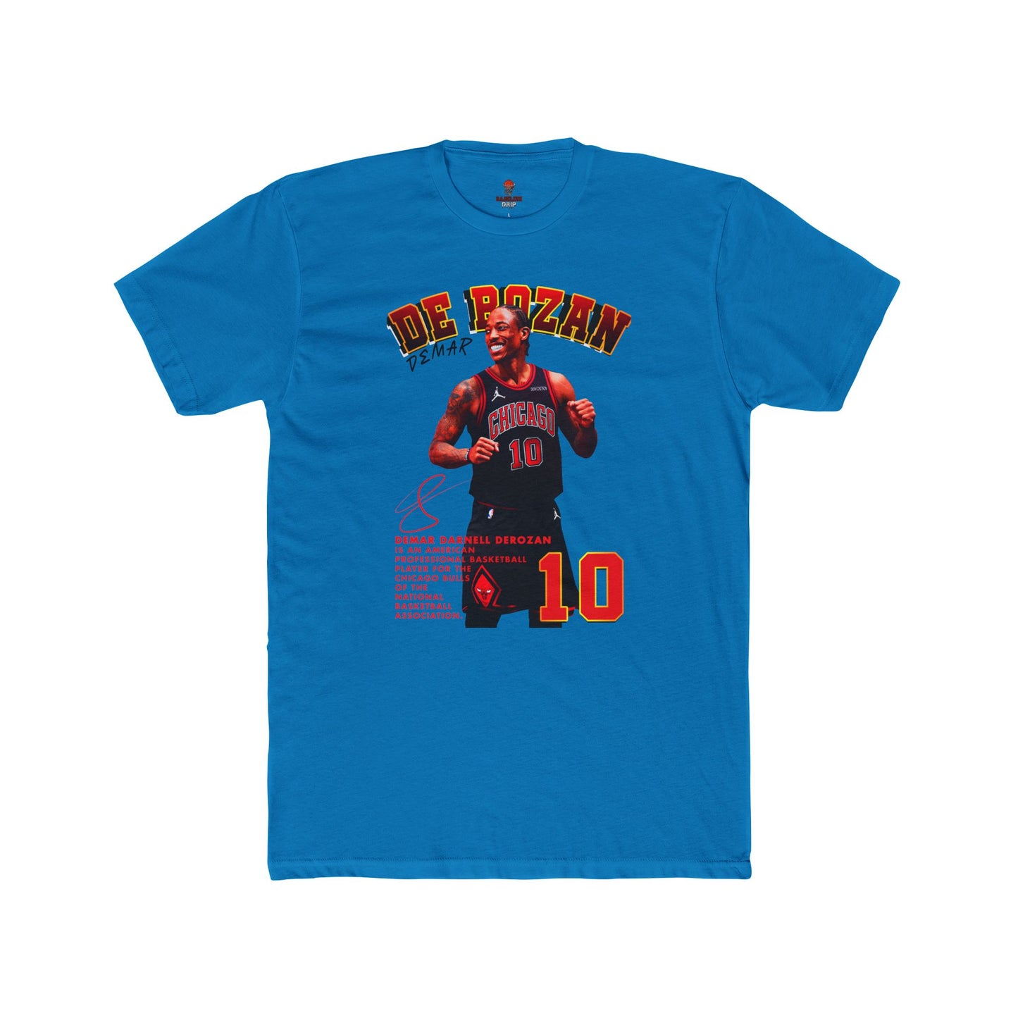 Adult Derozan Basketball Graphic Tee, Unisex Cotton Crew Shirt, Sports Fan Gift, Athletes Apparel, Retro Sportswear, Game Day Top