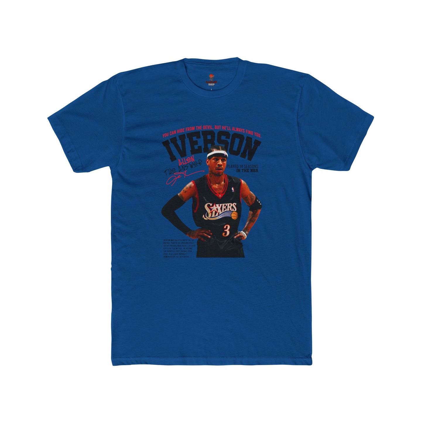 Adult Allen Iverson Unisex Cotton Crew Tee, Basketball Fan Gift, Sports Apparel, Casual Wear, Unisex T-Shirt