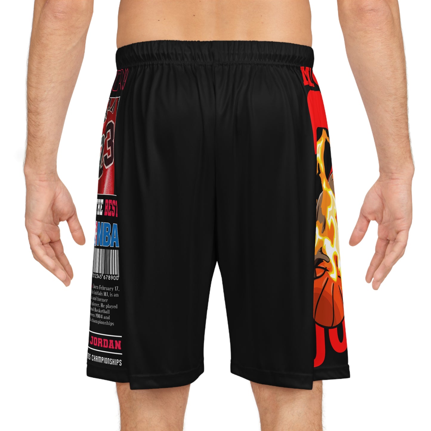 Michael Jordan Fire Graphic Basketball Shorts