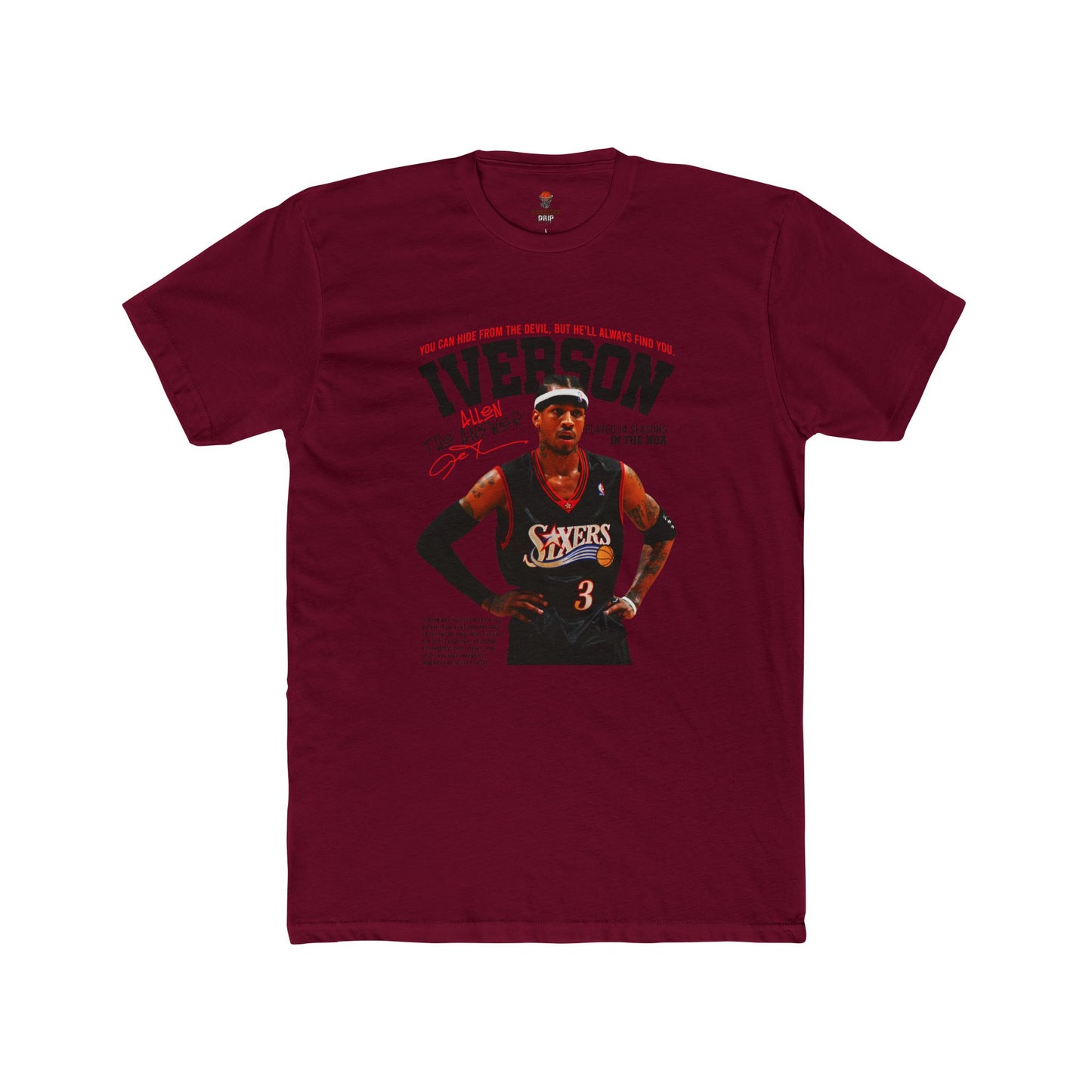 Adult Allen Iverson Unisex Cotton Crew Tee, Basketball Fan Gift, Sports Apparel, Casual Wear, Unisex T-Shirt