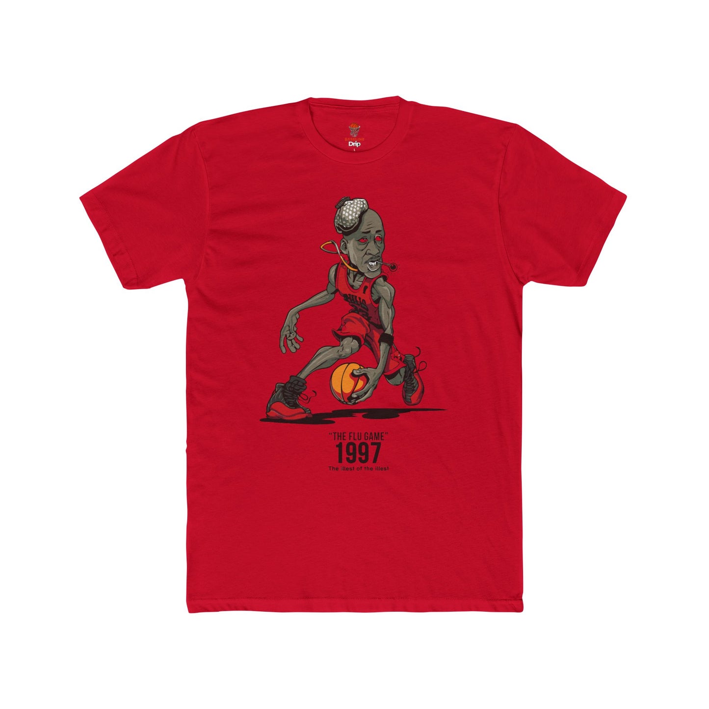 Adult Michael Jordan Retro Flu Game Unisex Heavy Cotton Tee - Basketball Inspired Apparel
