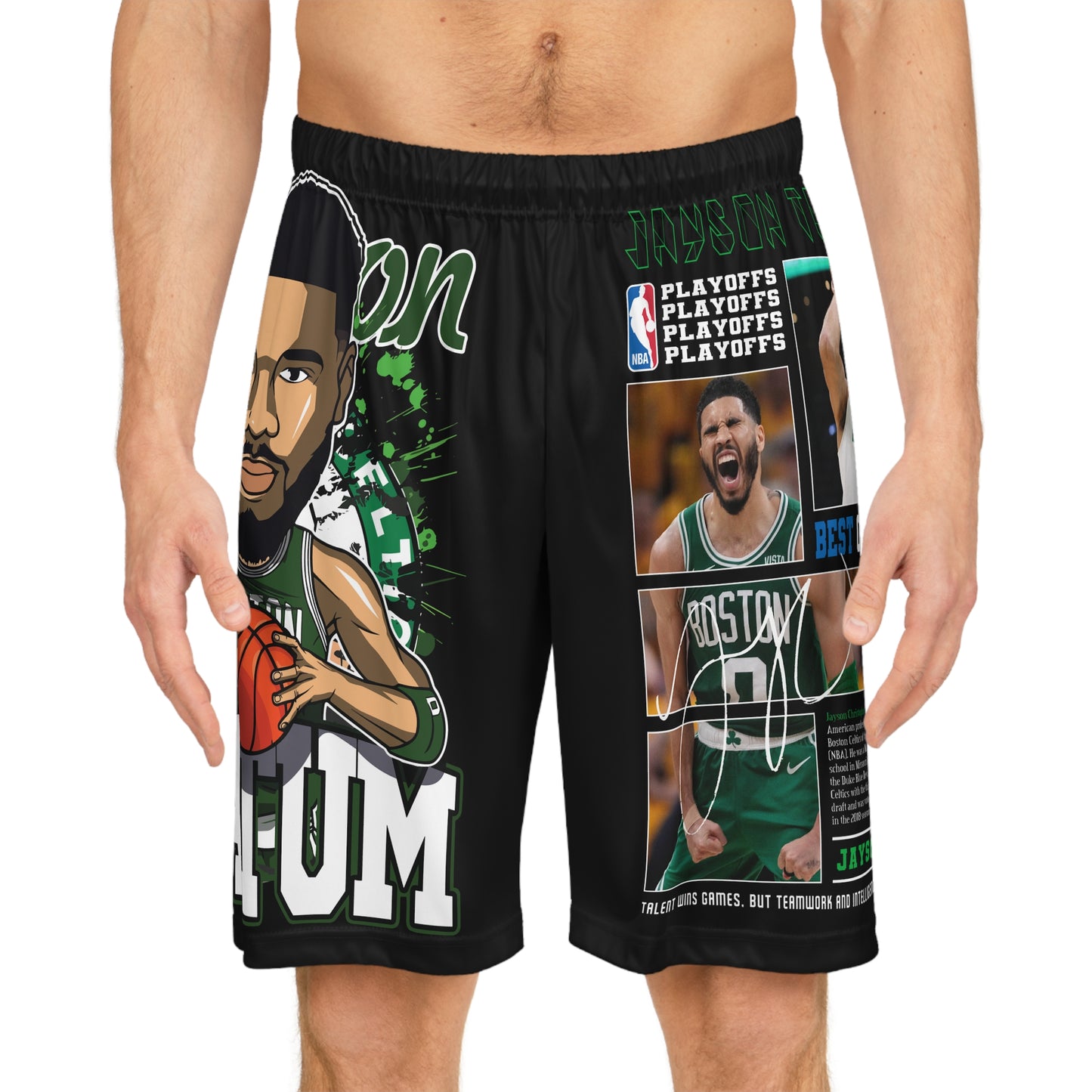 Jayson Tatum Basketball Shorts - NBA Playoff Style Sportswear