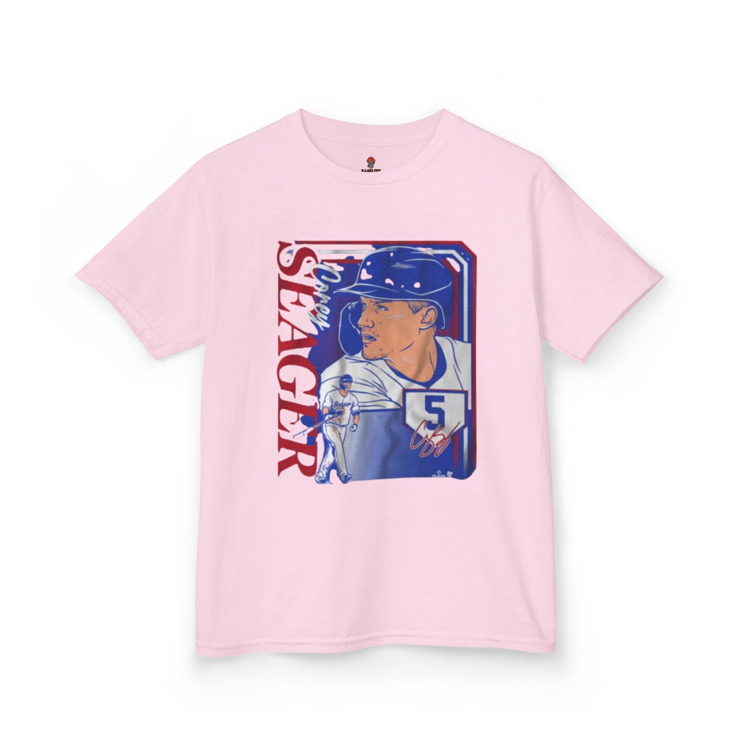 Kids Baseball Seager Graphic Tee, Fun Summer Shirt, Sports Fan Gift, Boys Girls Casual Wear, Birthday Party Outfit, Spring/Summer Style