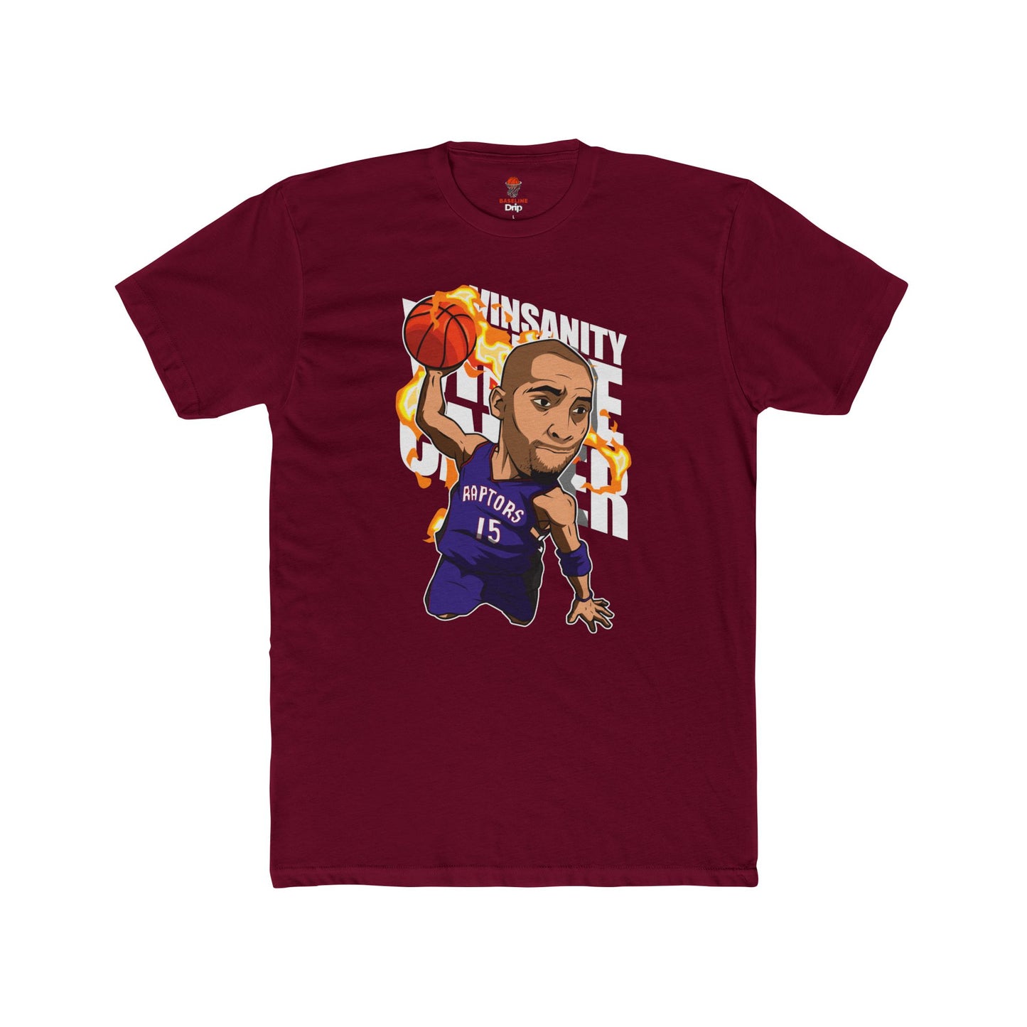 Adult Carter Vinsanity Retro Unisex Cotton Crew Tee - Perfect for Basketball Fans