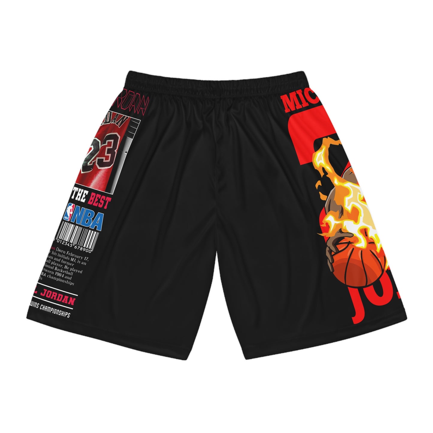 Michael Jordan Fire Graphic Basketball Shorts