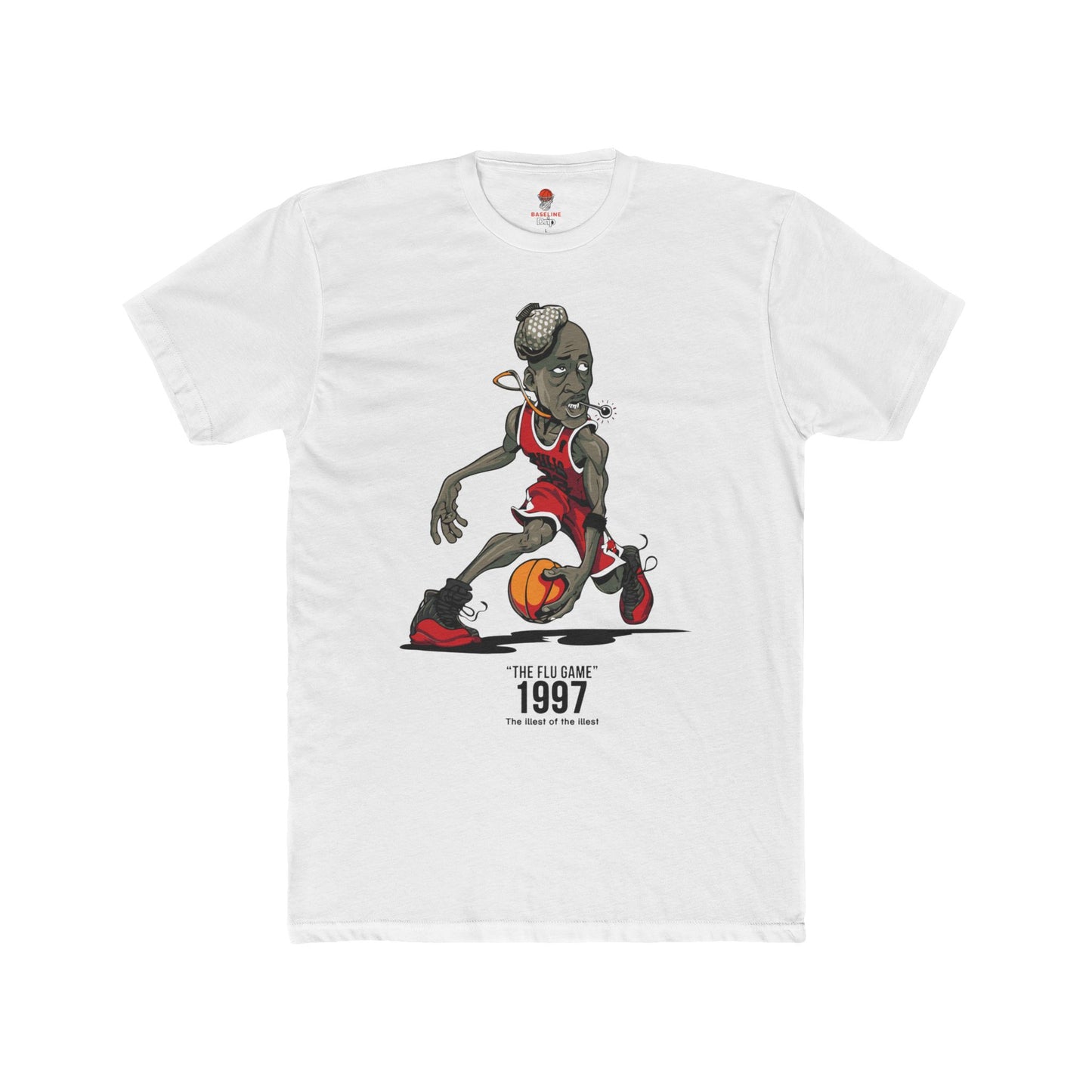 Adult Michael Jordan Retro Flu Game Unisex Heavy Cotton Tee - Basketball Inspired Apparel