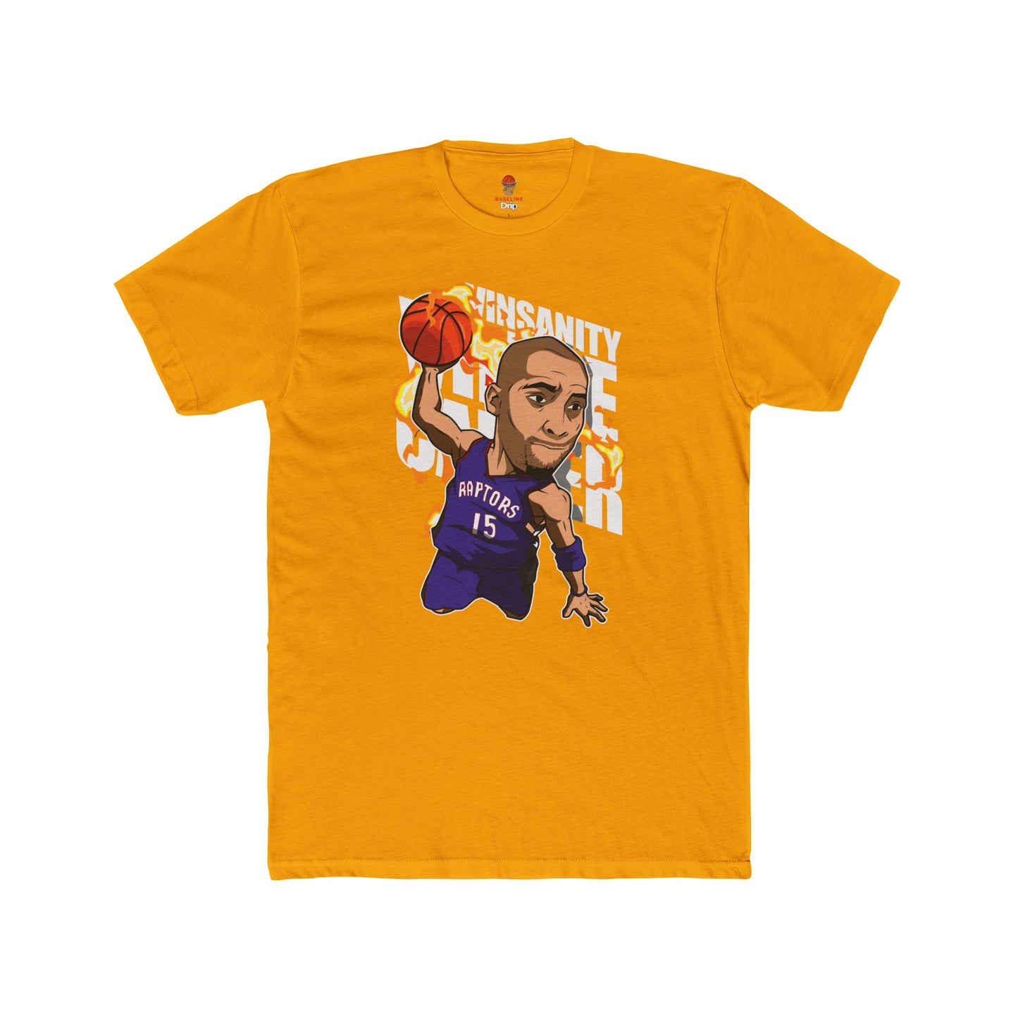 Adult Carter Vinsanity Retro Unisex Cotton Crew Tee - Perfect for Basketball Fans