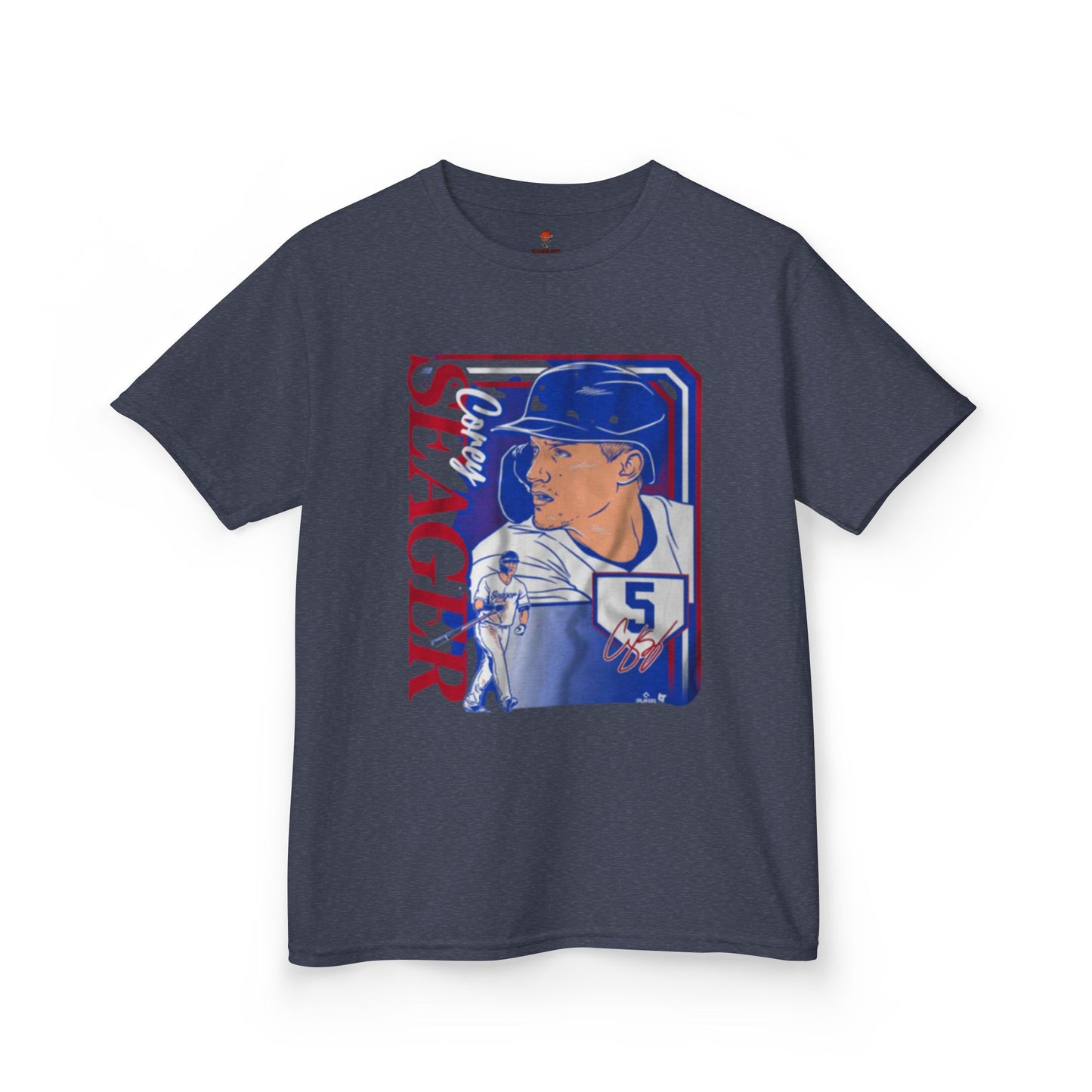 Kids Baseball Seager Graphic Tee, Fun Summer Shirt, Sports Fan Gift, Boys Girls Casual Wear, Birthday Party Outfit, Spring/Summer Style
