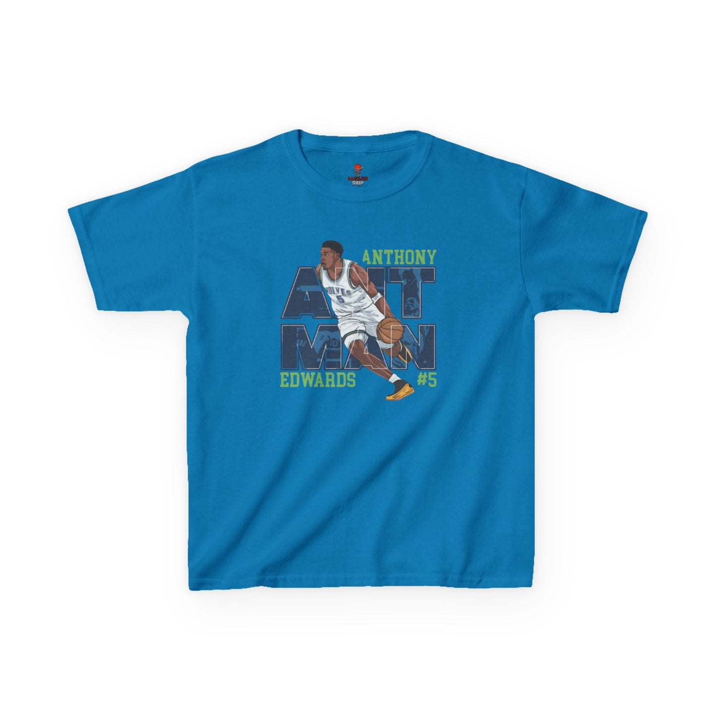 Kids Basketball Fan Tee, Kids Sport Shirt, Anthony Edwards #5 Jersey, Basketball Clothing, Personalized Kids Apparel
