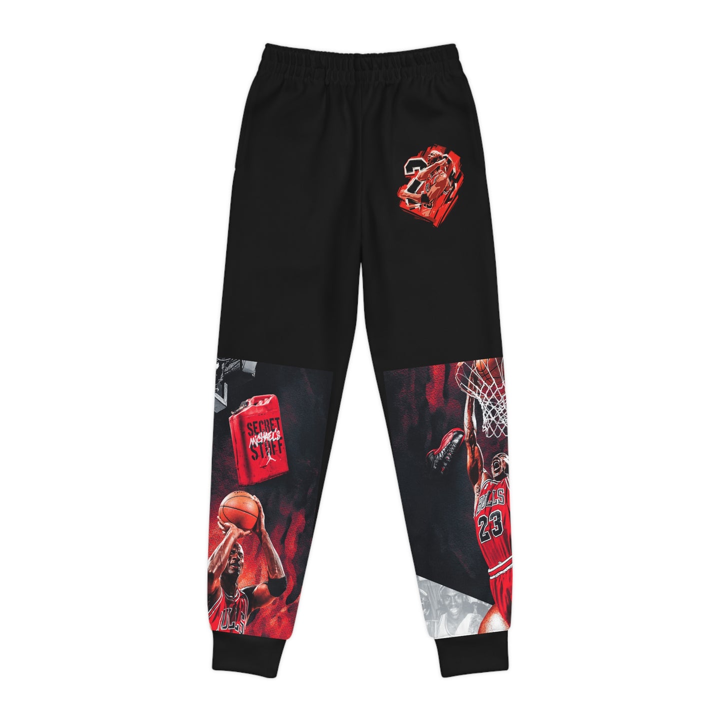 Kids MJ Flight Basketball Joggers - Sporty Athletic Pants for Kids with Graphic Design