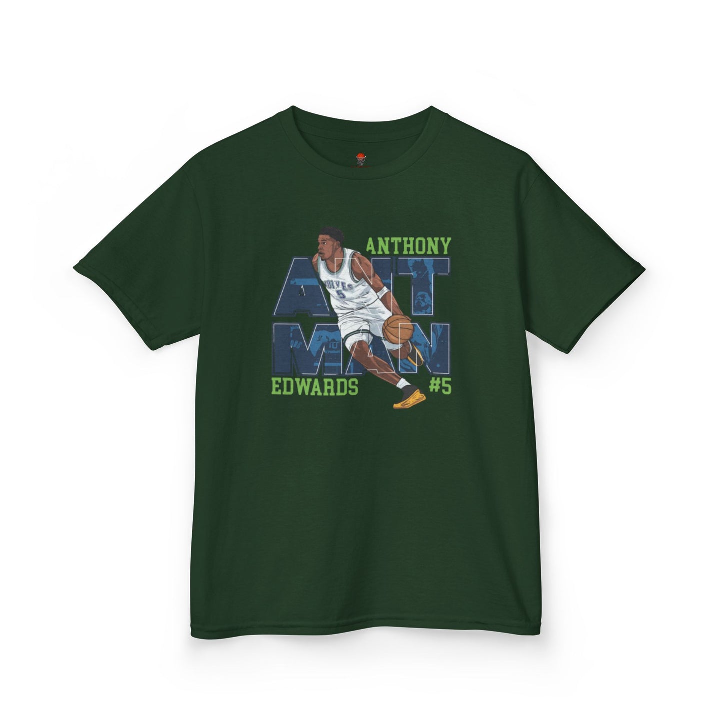 Kids Basketball Fan Tee, Kids Sport Shirt, Anthony Edwards #5 Jersey, Basketball Clothing, Personalized Kids Apparel