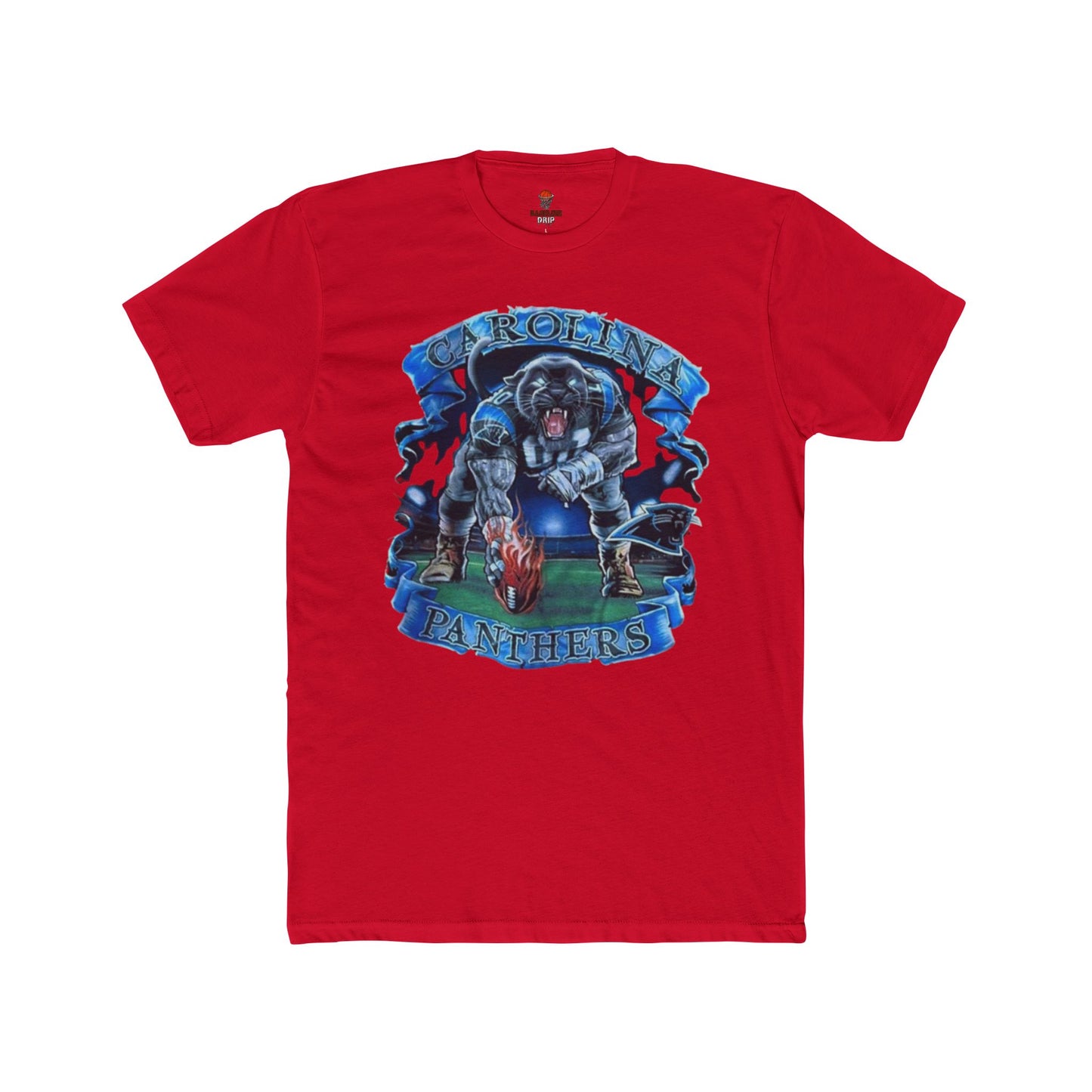 Adult Unisex Cotton Crew Tee with Panther Design, Casual Shirt, Gift for Sports Fans, Graphic Tee, Everyday Wear, Team Apparel