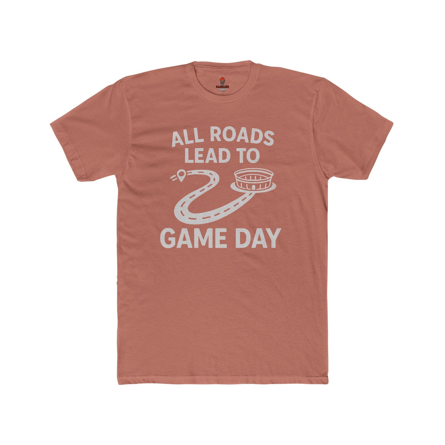 Adult Graphic Tee: Game Day All Roads Unisex Cotton Crew Tee