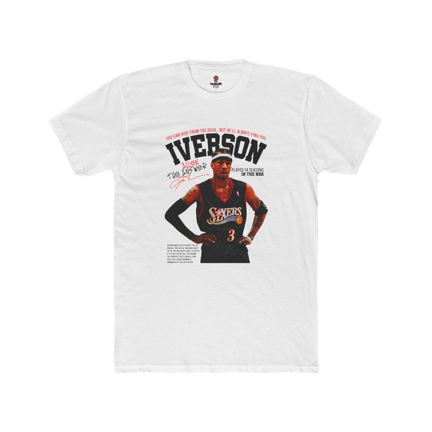 Adult Allen Iverson Unisex Cotton Crew Tee, Basketball Fan Gift, Sports Apparel, Casual Wear, Unisex T-Shirt