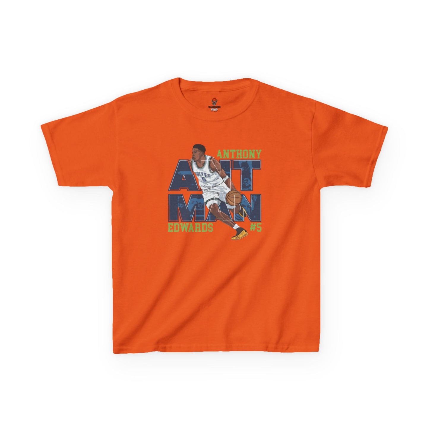 Kids Basketball Fan Tee, Kids Sport Shirt, Anthony Edwards #5 Jersey, Basketball Clothing, Personalized Kids Apparel